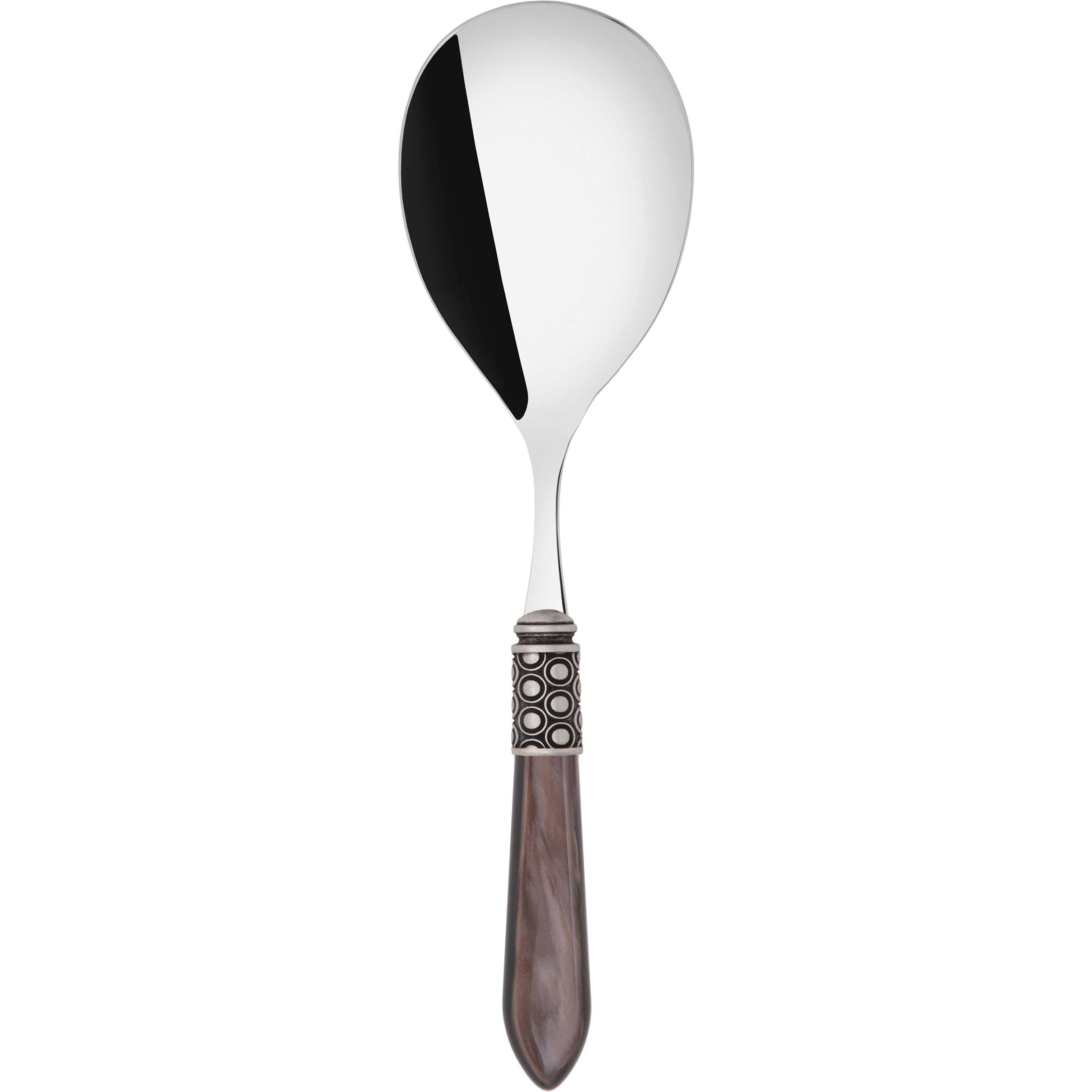 Optical Antique Rice Casserole Serving Spoon - chocolate