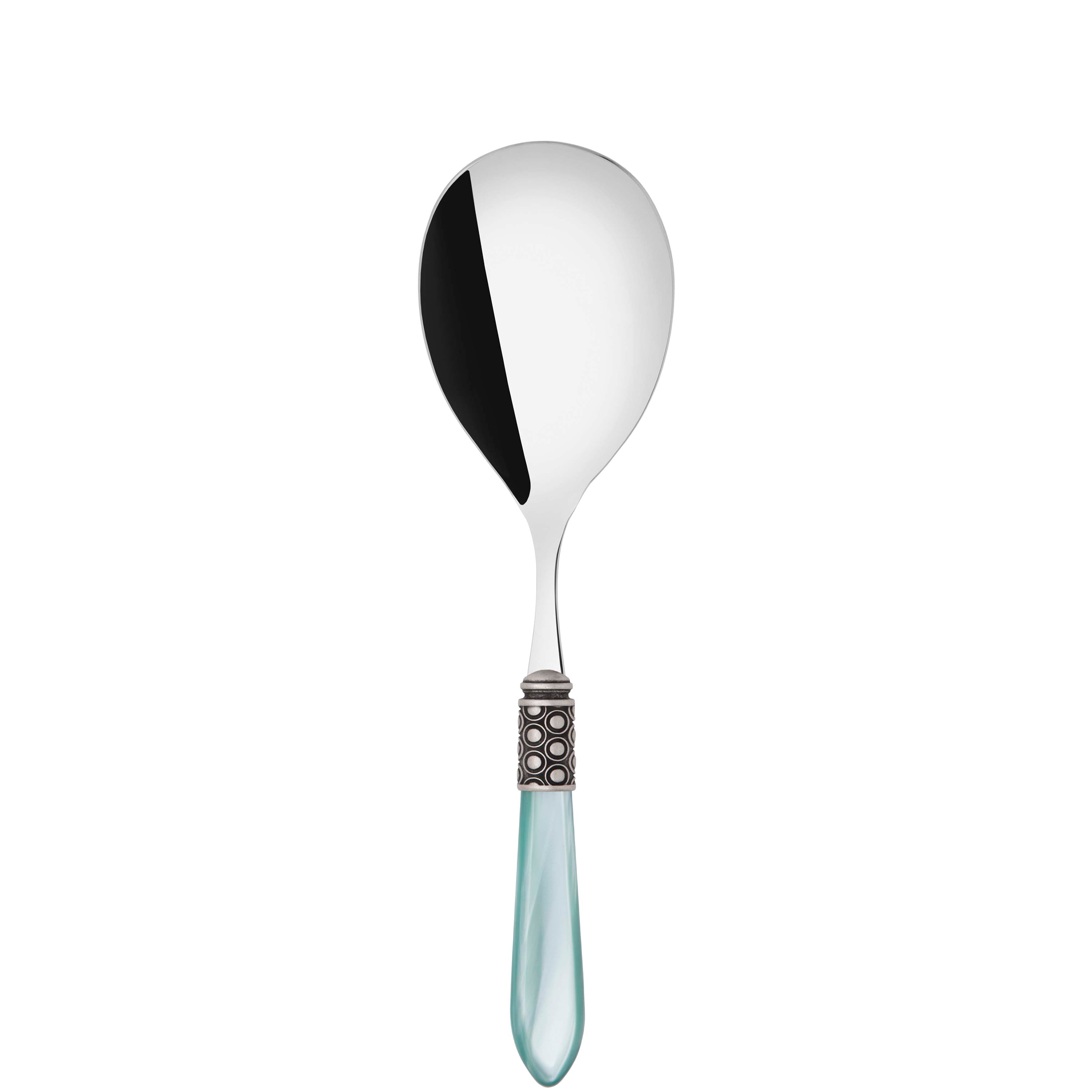 Optical Antique Rice Casserole Serving Spoon in gift box - aqua