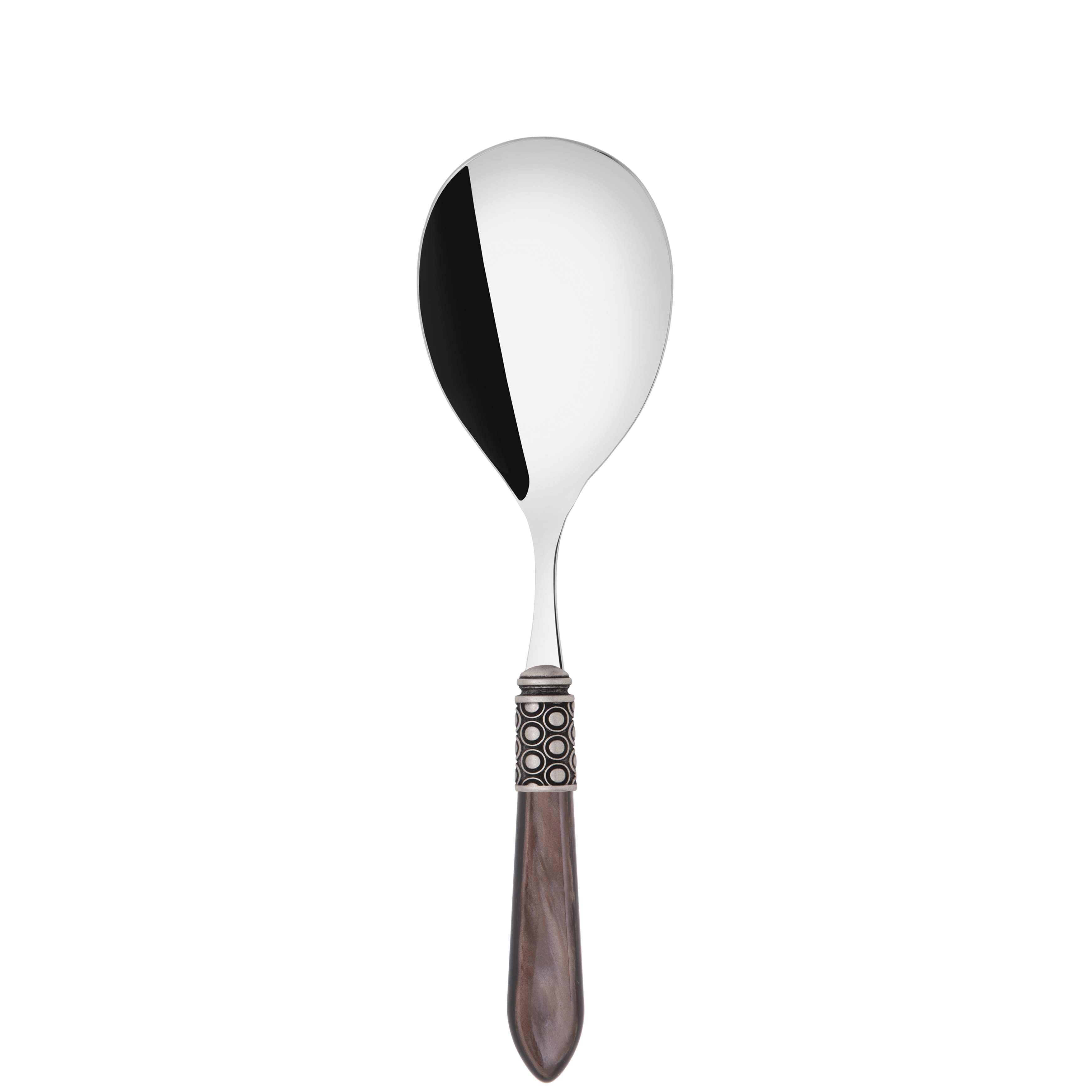 Optical Antique Rice Casserole Serving Spoon in gift box - chocolate