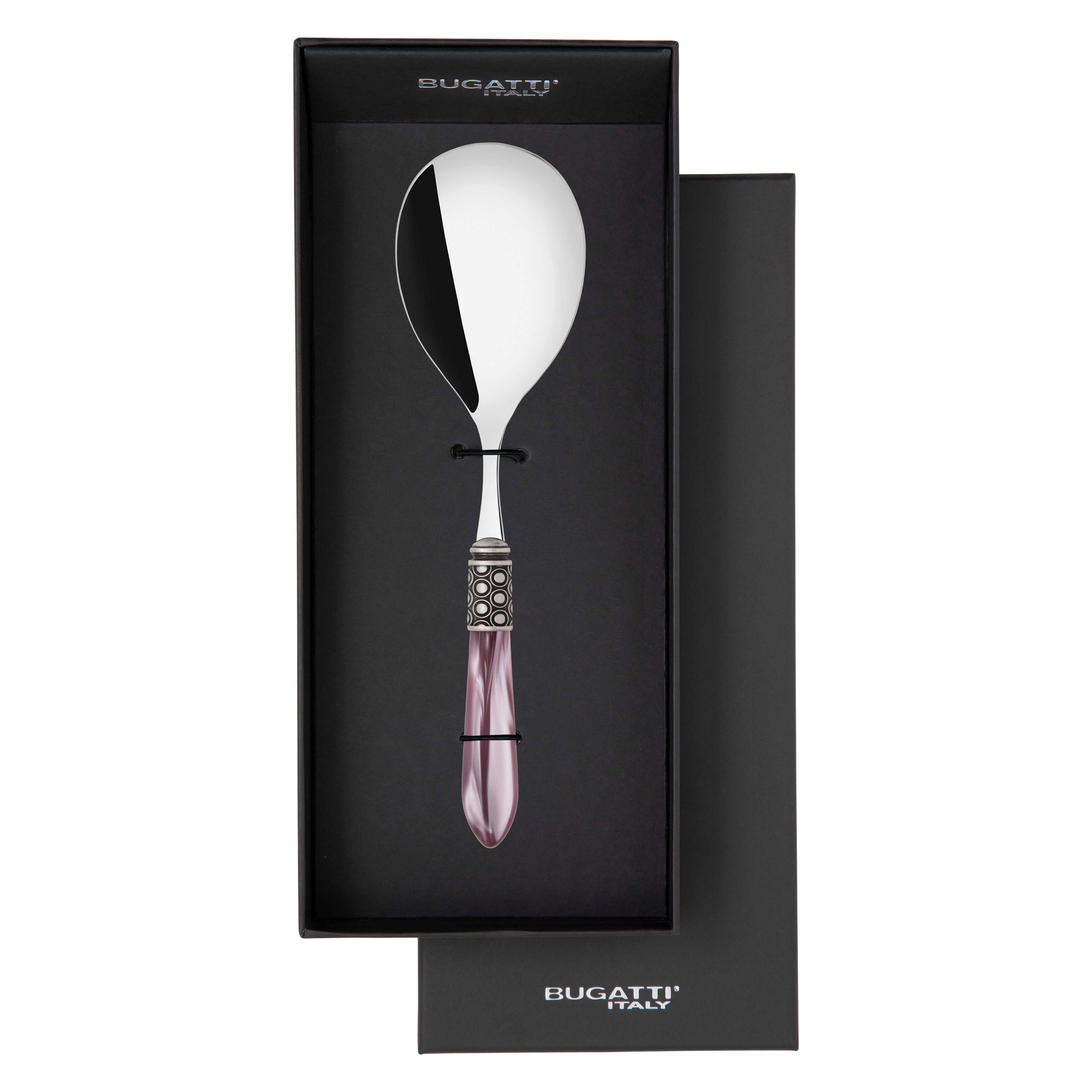 Optical Antique Rice Casserole Serving Spoon in gift box - lilac