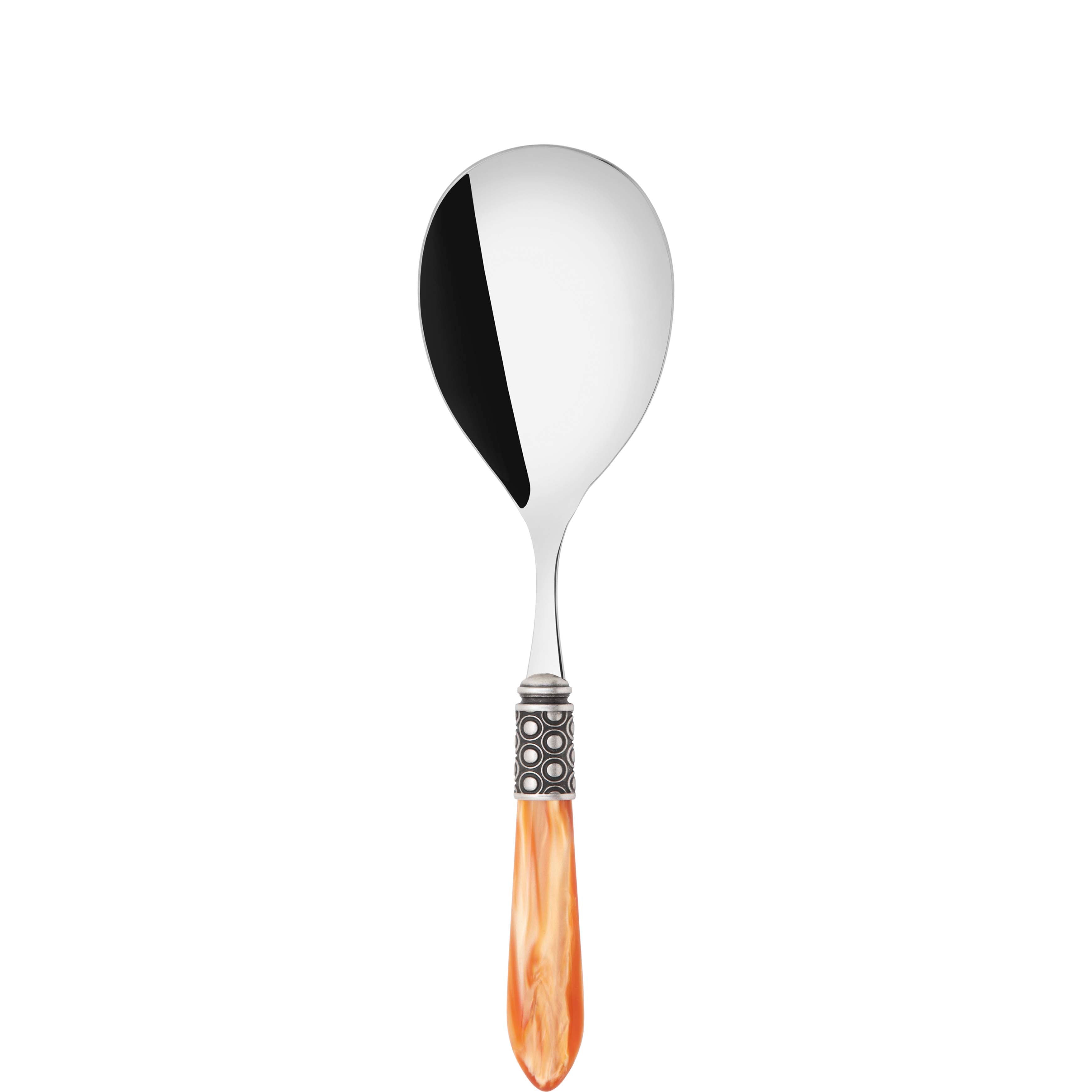 Optical Antique Rice Casserole Serving Spoon in gift box - tangerine