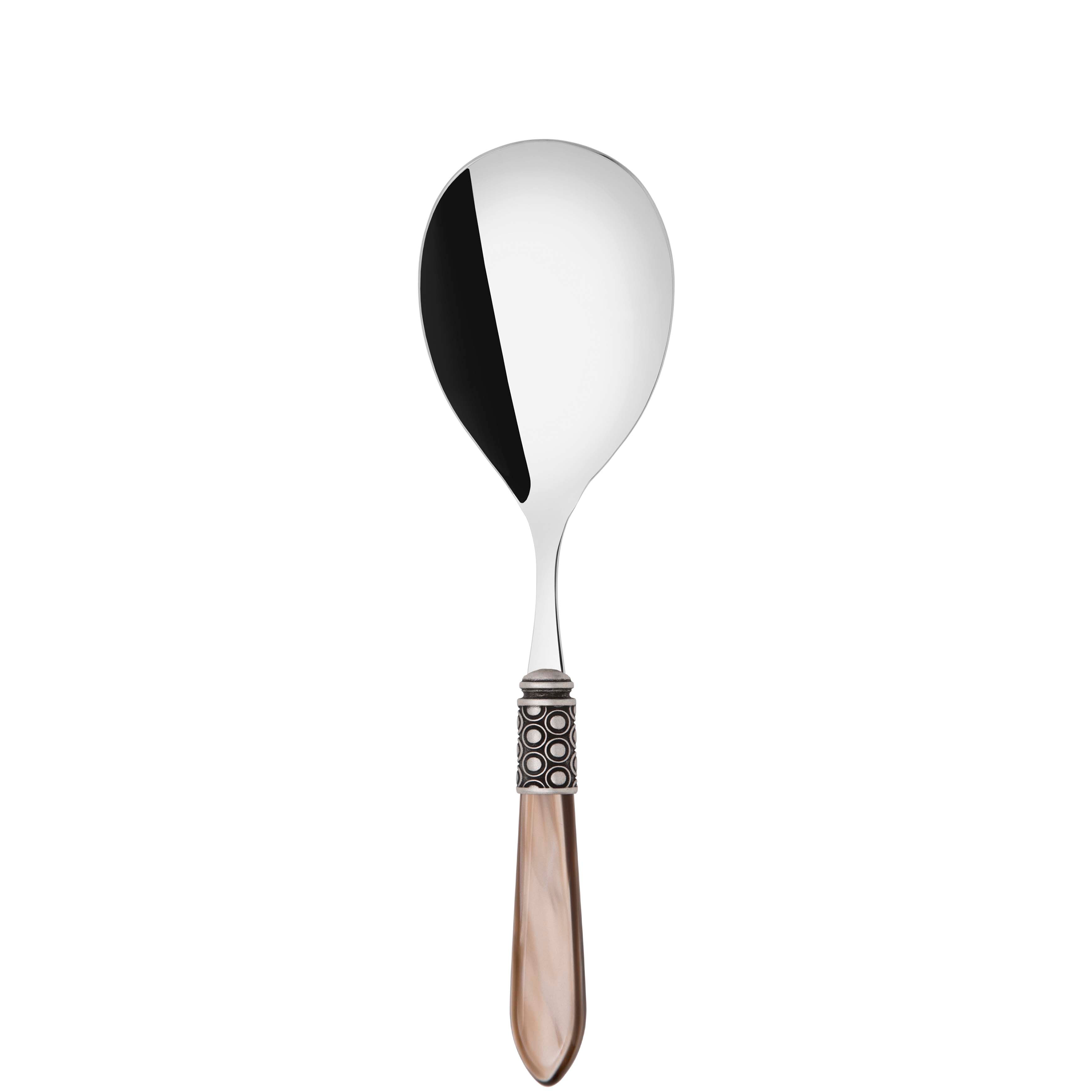 Optical Antique Rice Casserole Serving Spoon in gift box - taupe