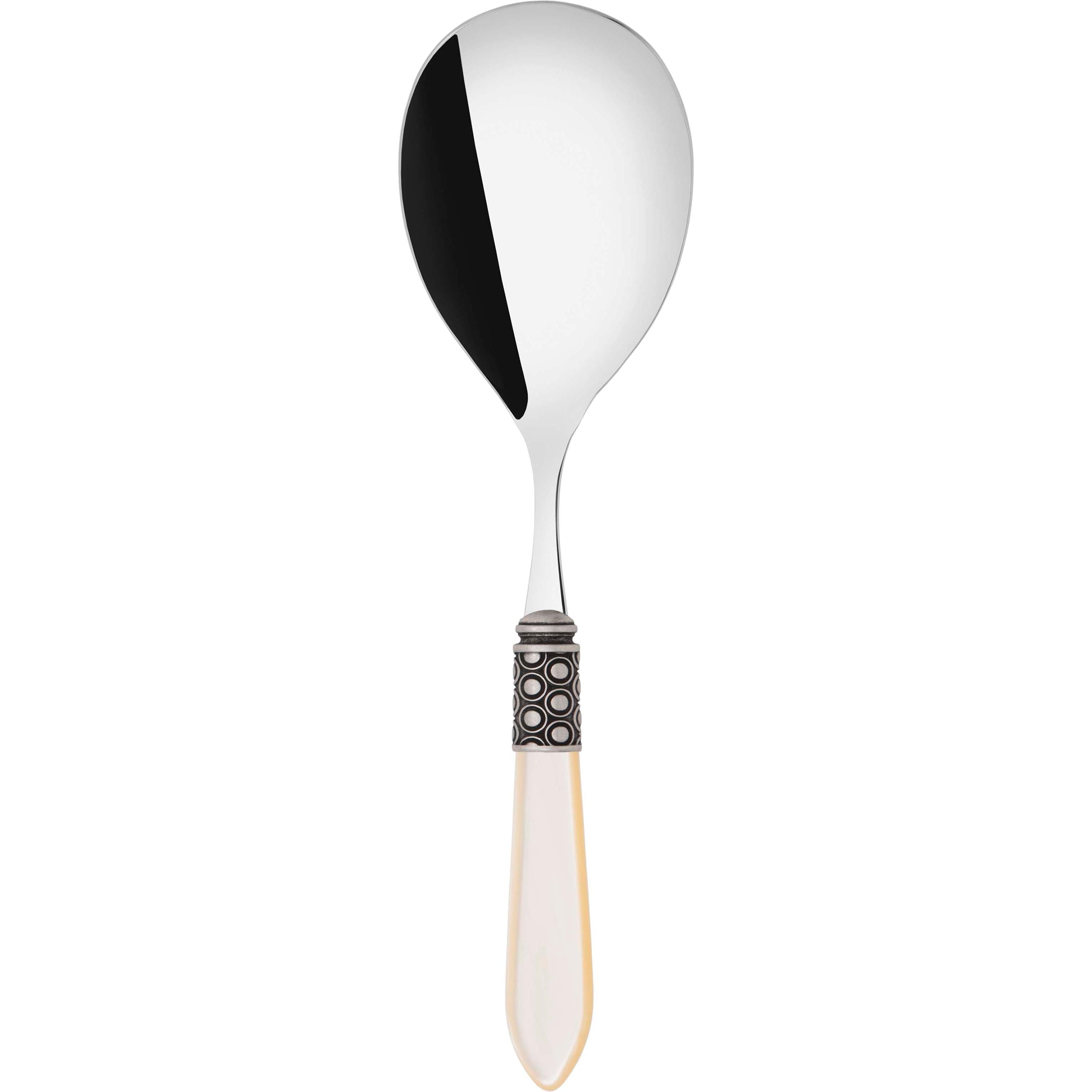 Optical Antique Rice Casserole Serving Spoon - Ivory