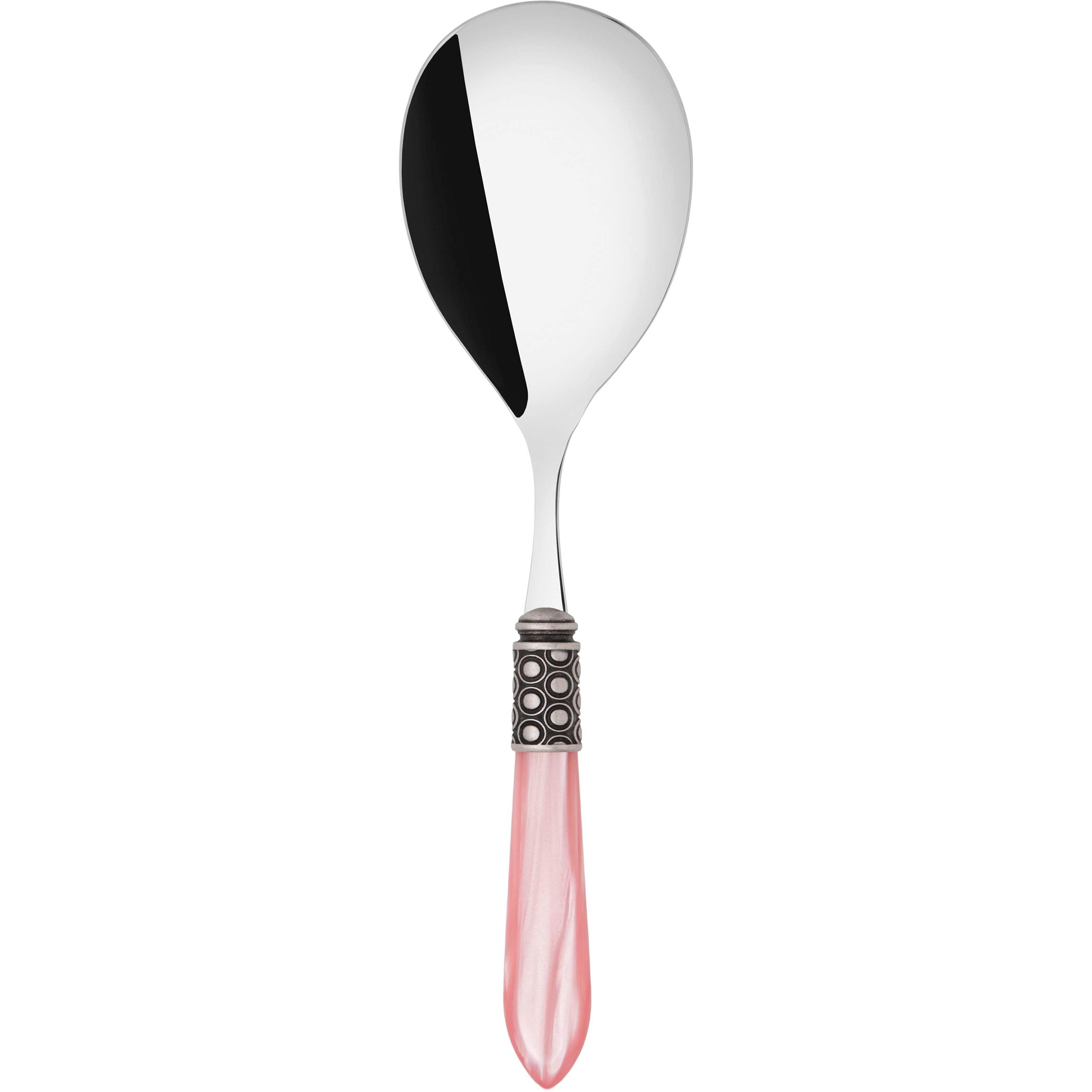 Optical Antique Rice Casserole Serving Spoon - pink