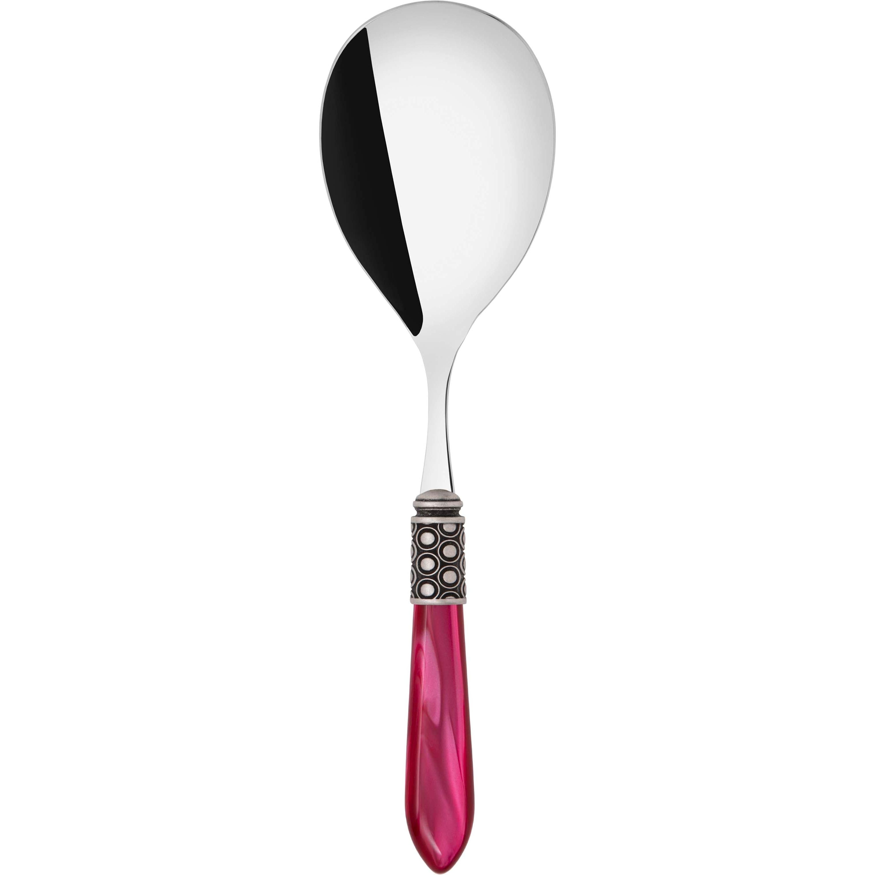 Optical Antique Rice Casserole Serving Spoon - raspberry