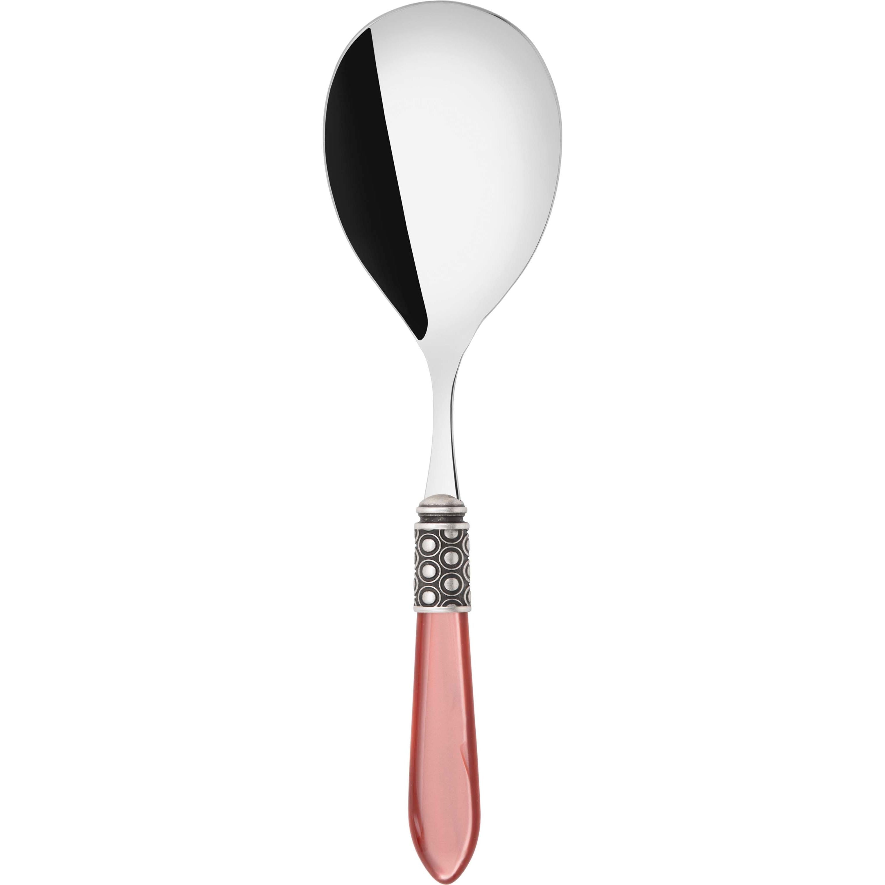 Optical Antique Rice Casserole Serving Spoon - rust