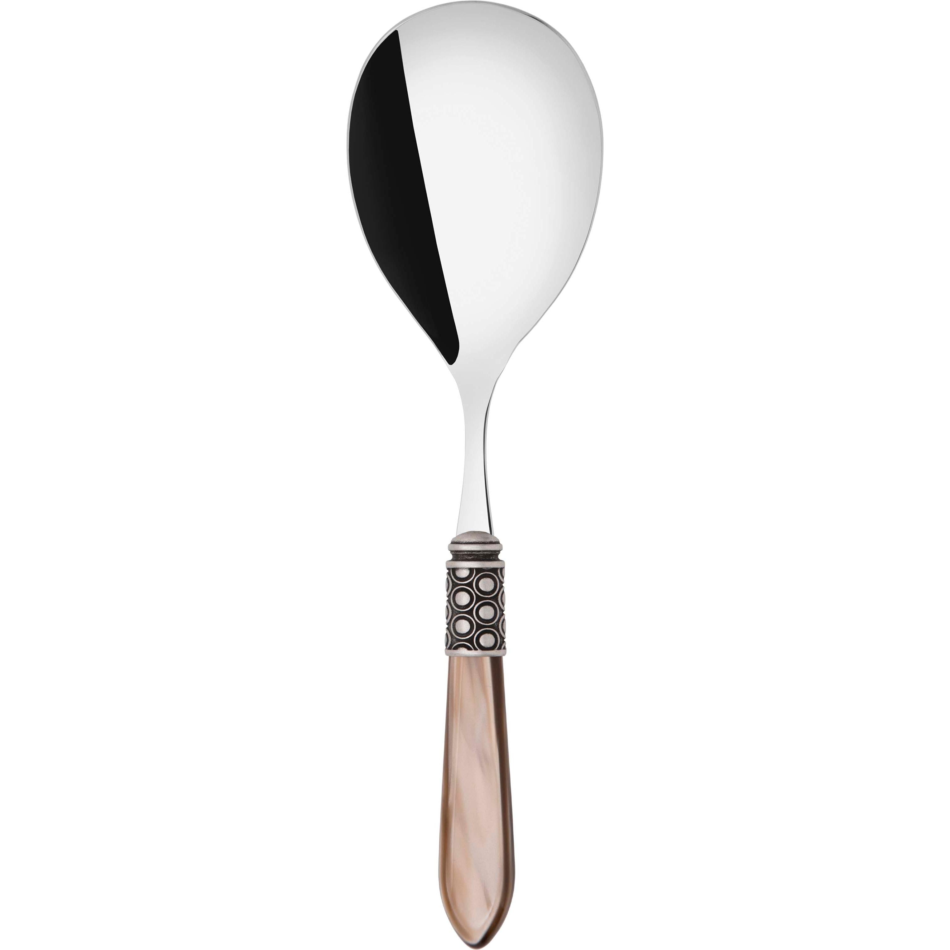 Optical Antique Rice Casserole Serving Spoon - taupe