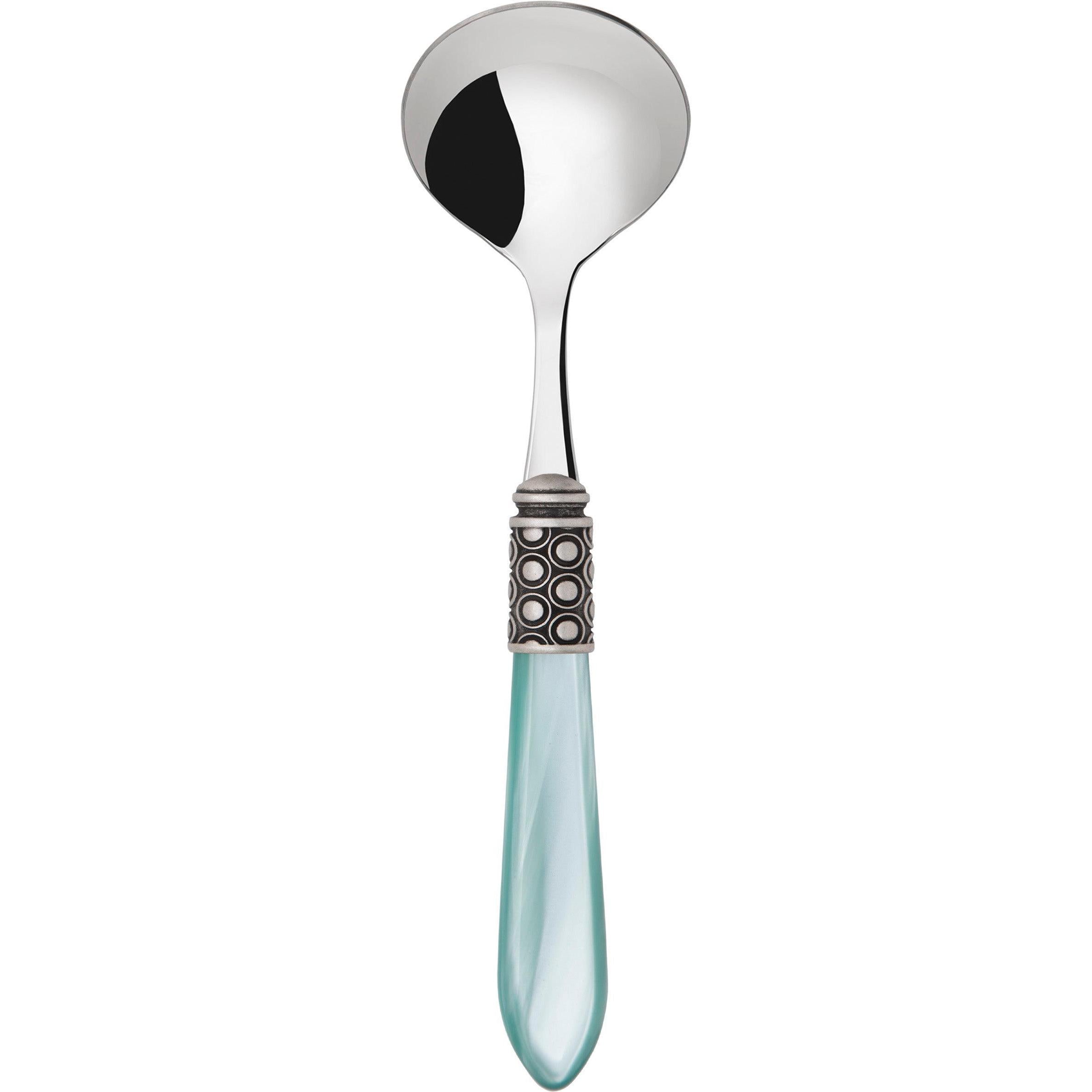 Optical Antique Sauce / Gravy Ladle - aqua