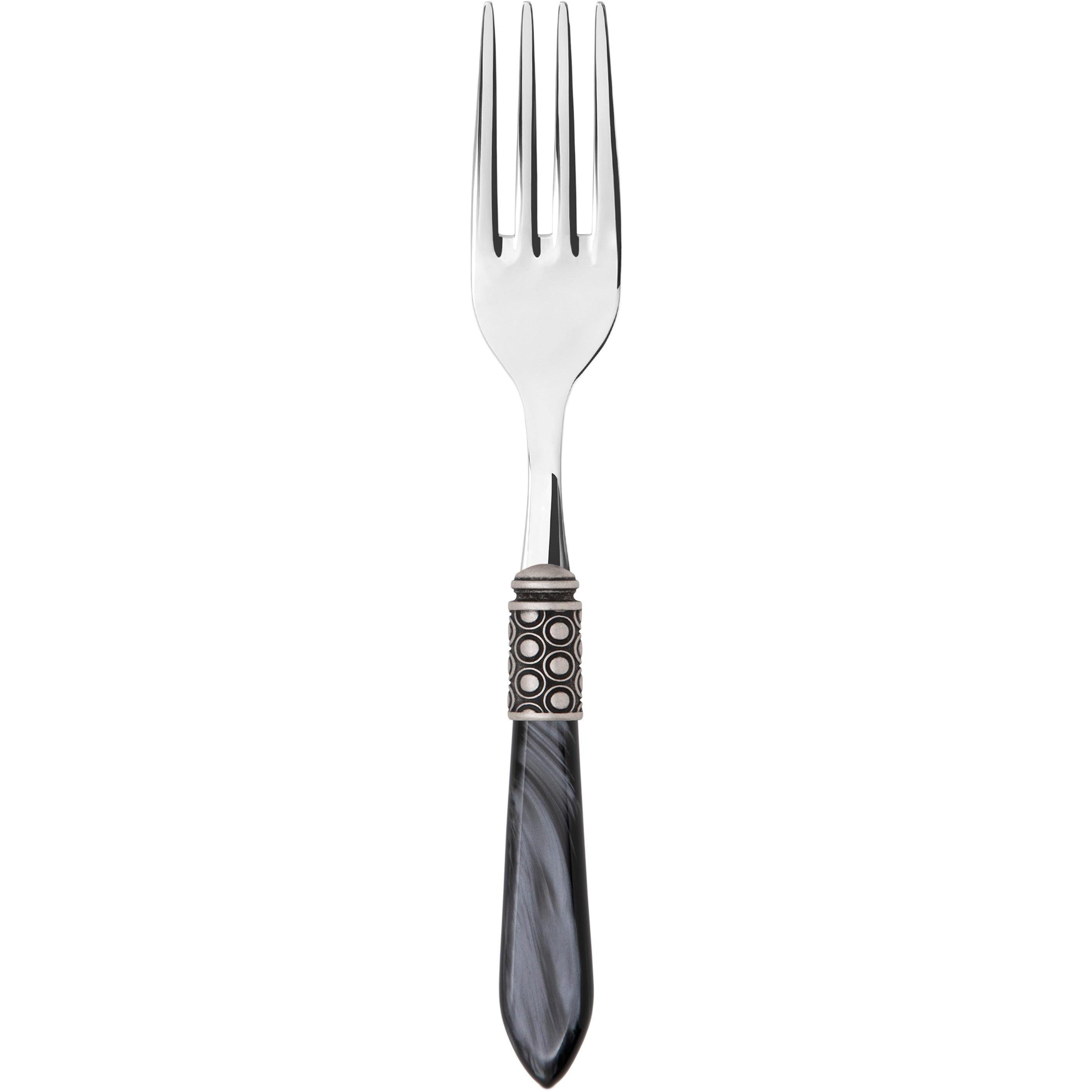 Optical Antique Serving Fork - charcoal