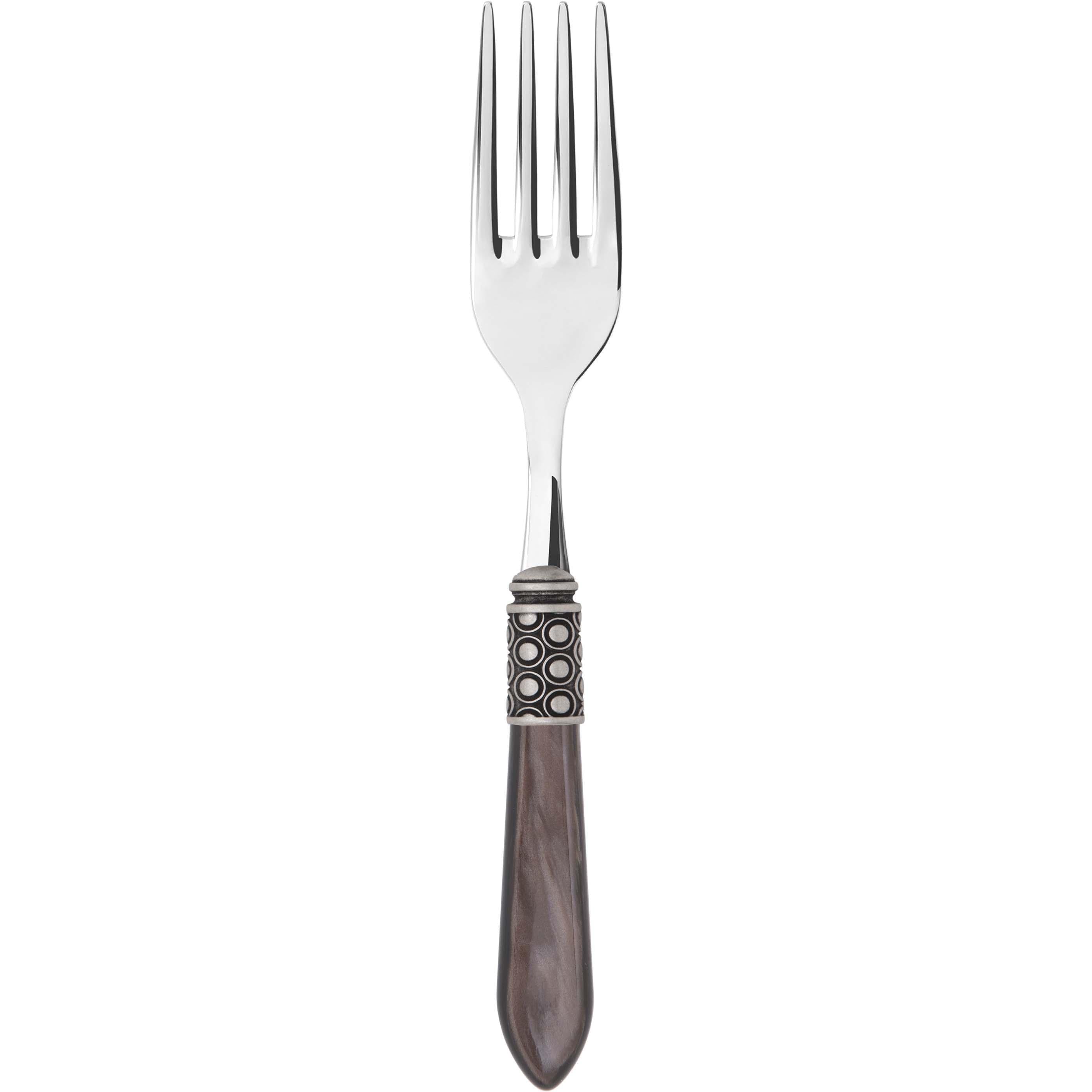 Optical Antique Serving Fork - chocolate