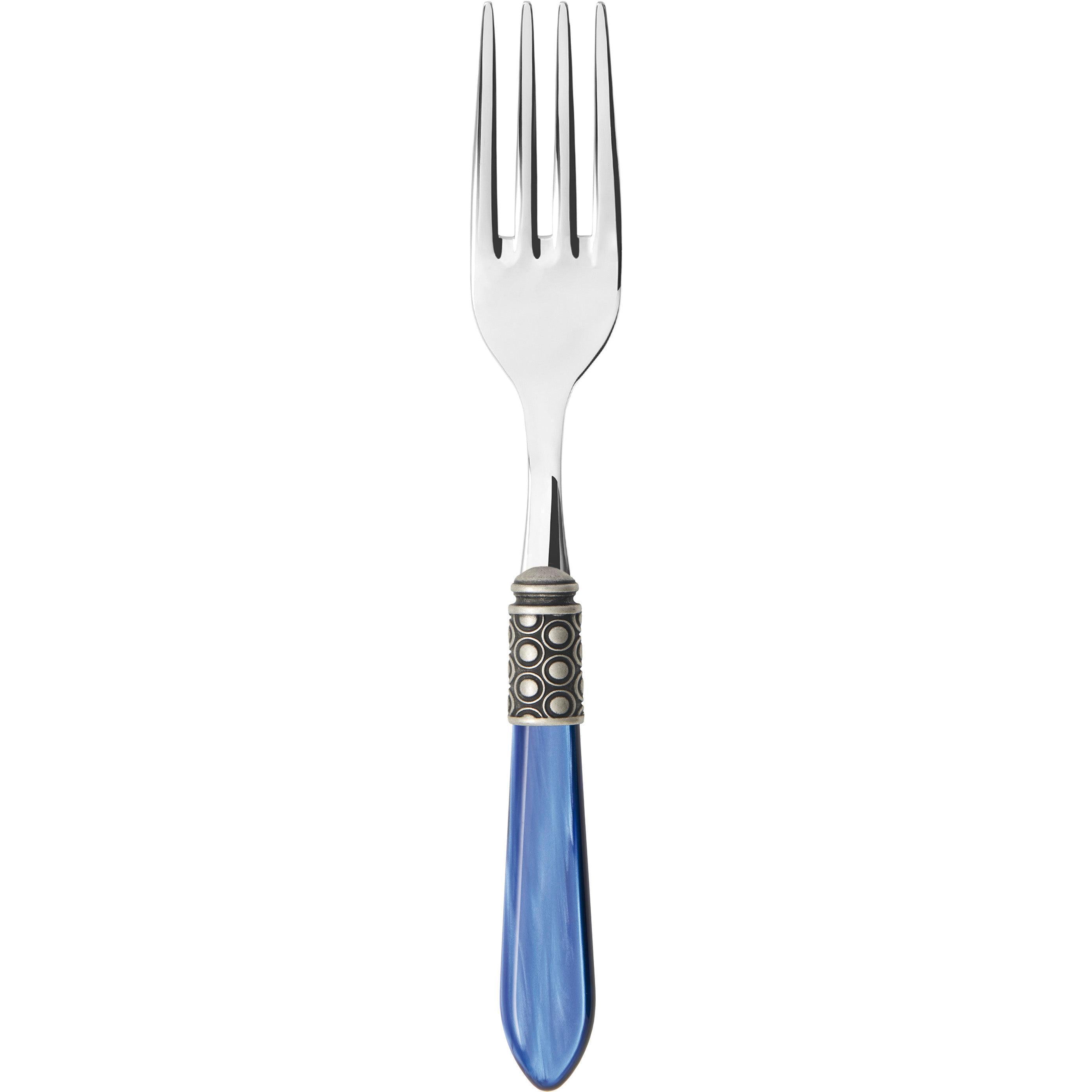 Optical Antique Serving Fork - royal blue