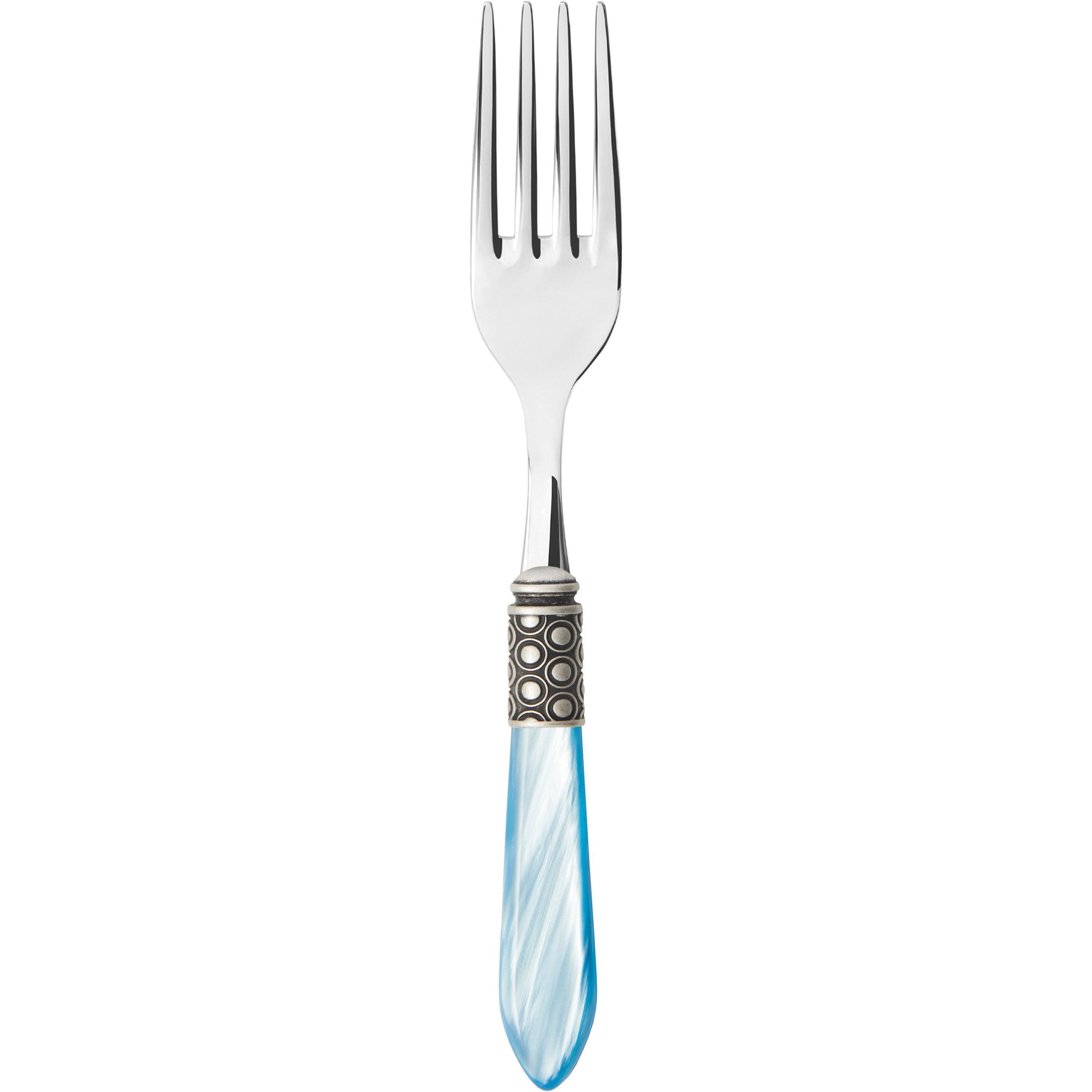 Optical Antique Serving Fork - sky blue