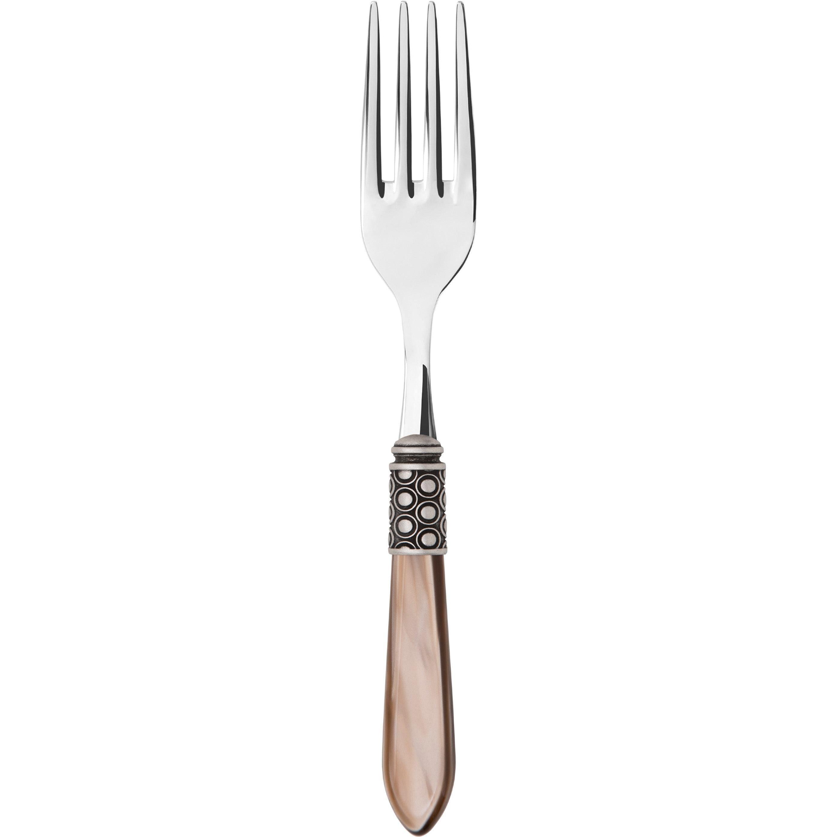 Optical Antique Serving Fork - taupe