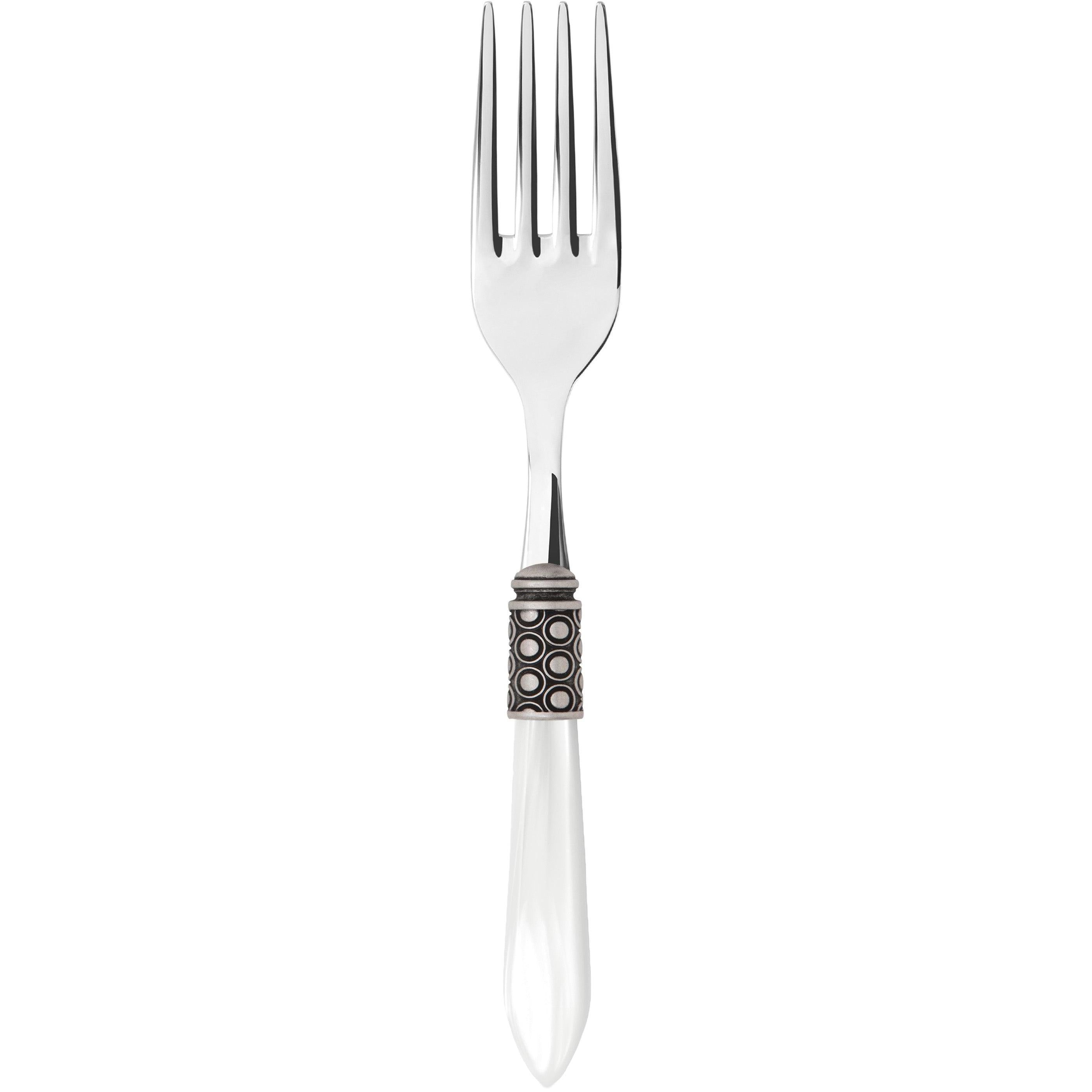 Optical Antique Serving Fork - white