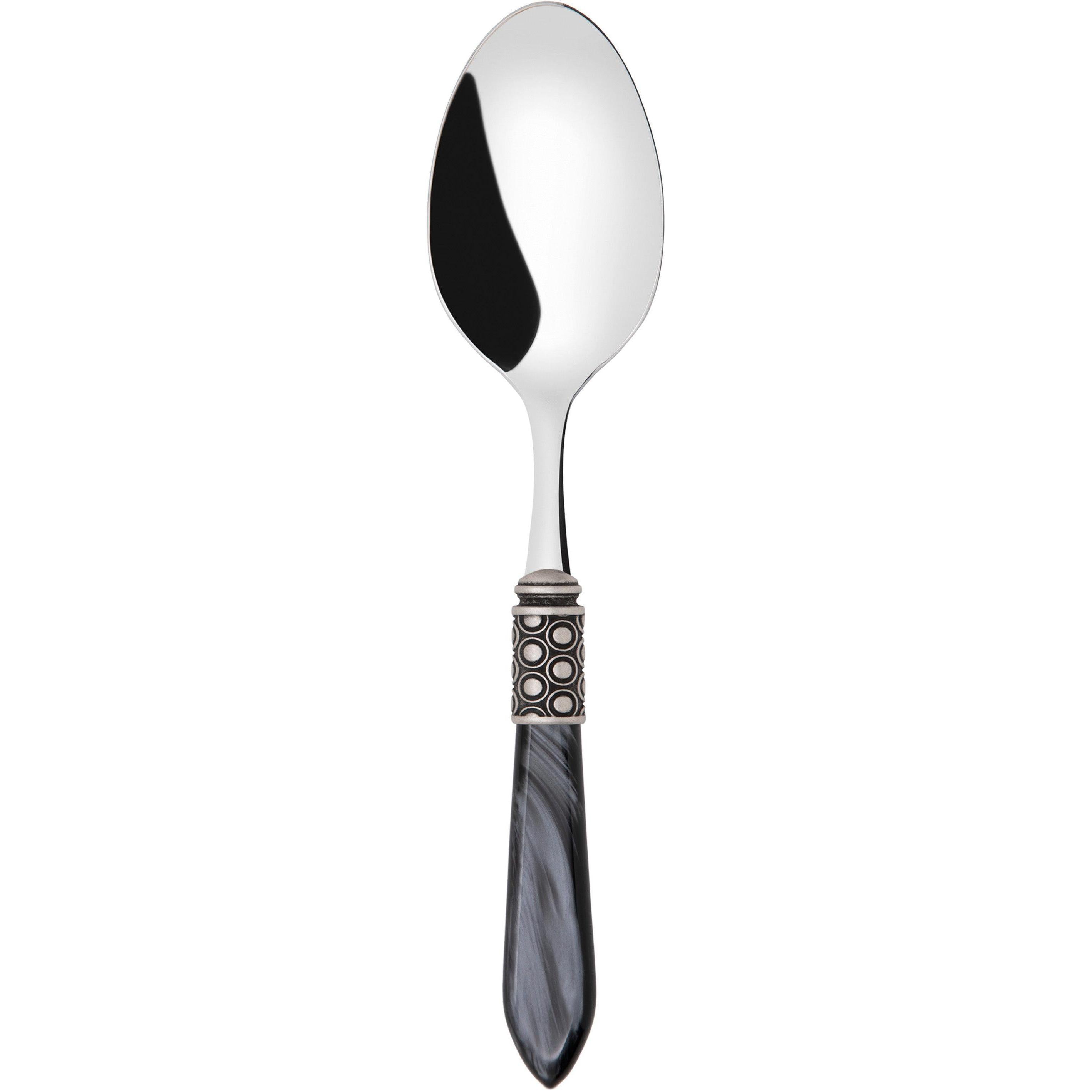 Optical Antique Serving Spoon - charcoal