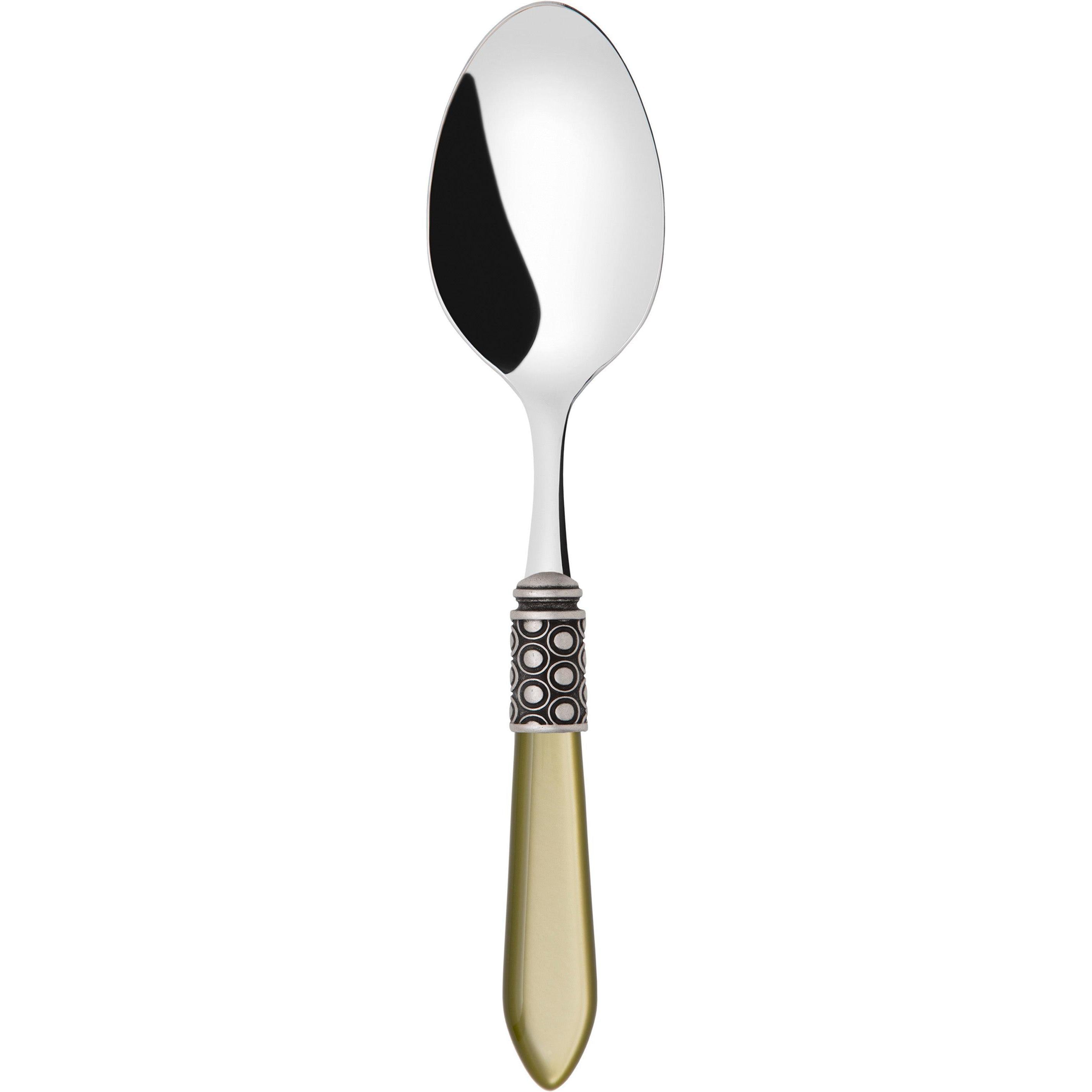 Optical Antique Serving Spoon - chartreuse green