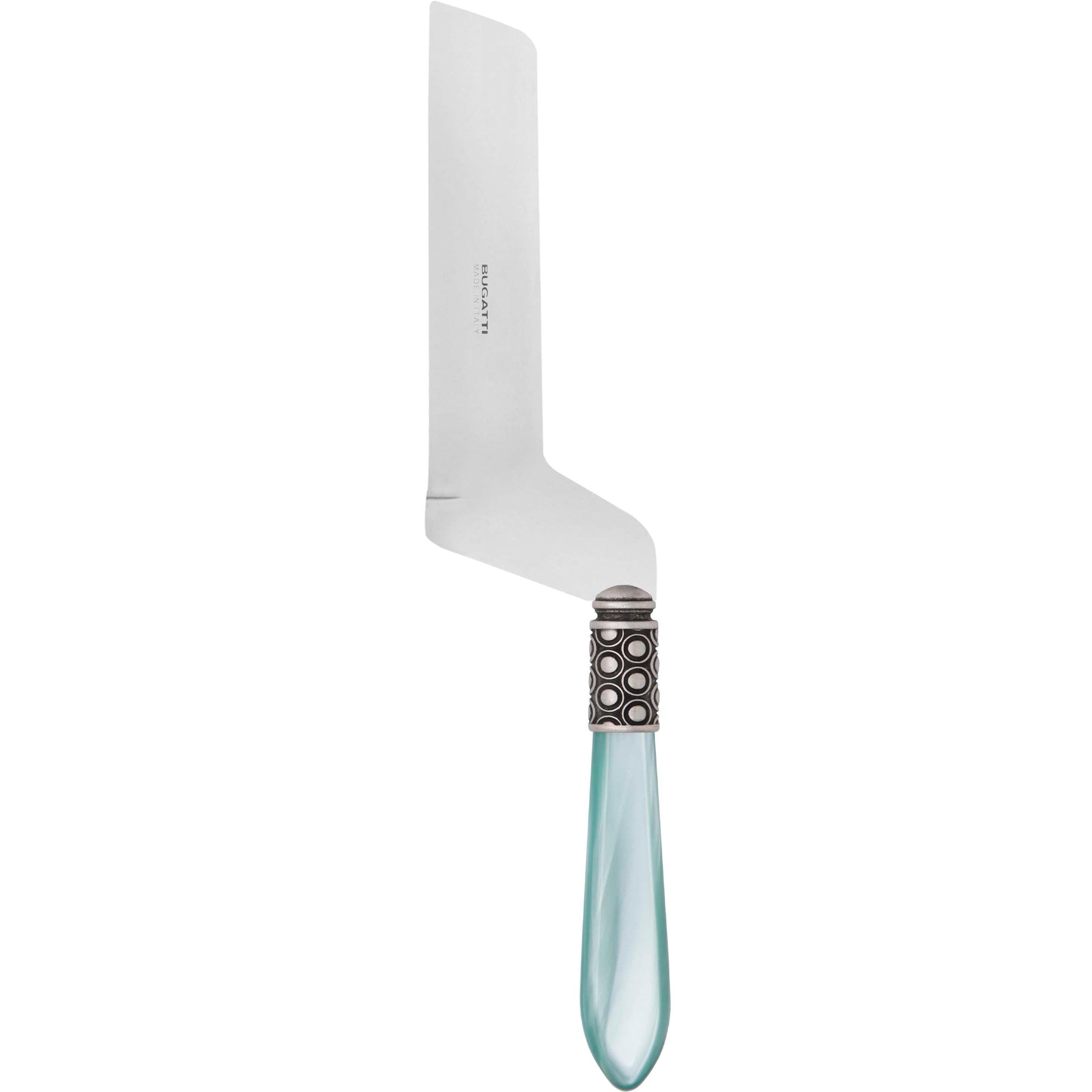 Optical Antique Soft Cheese Offset Knife - aqua