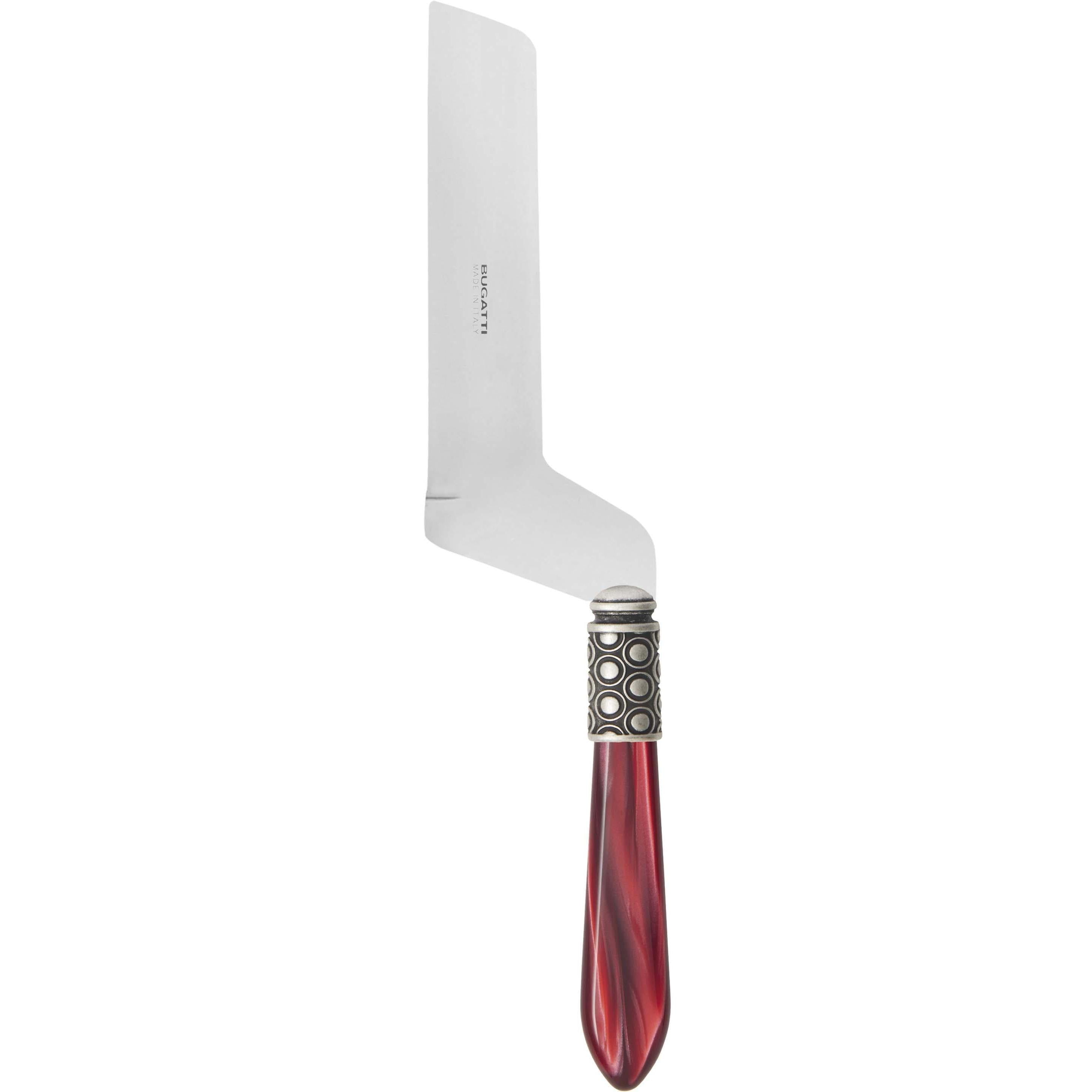 Optical Antique Soft Cheese Offset Knife - burgundy