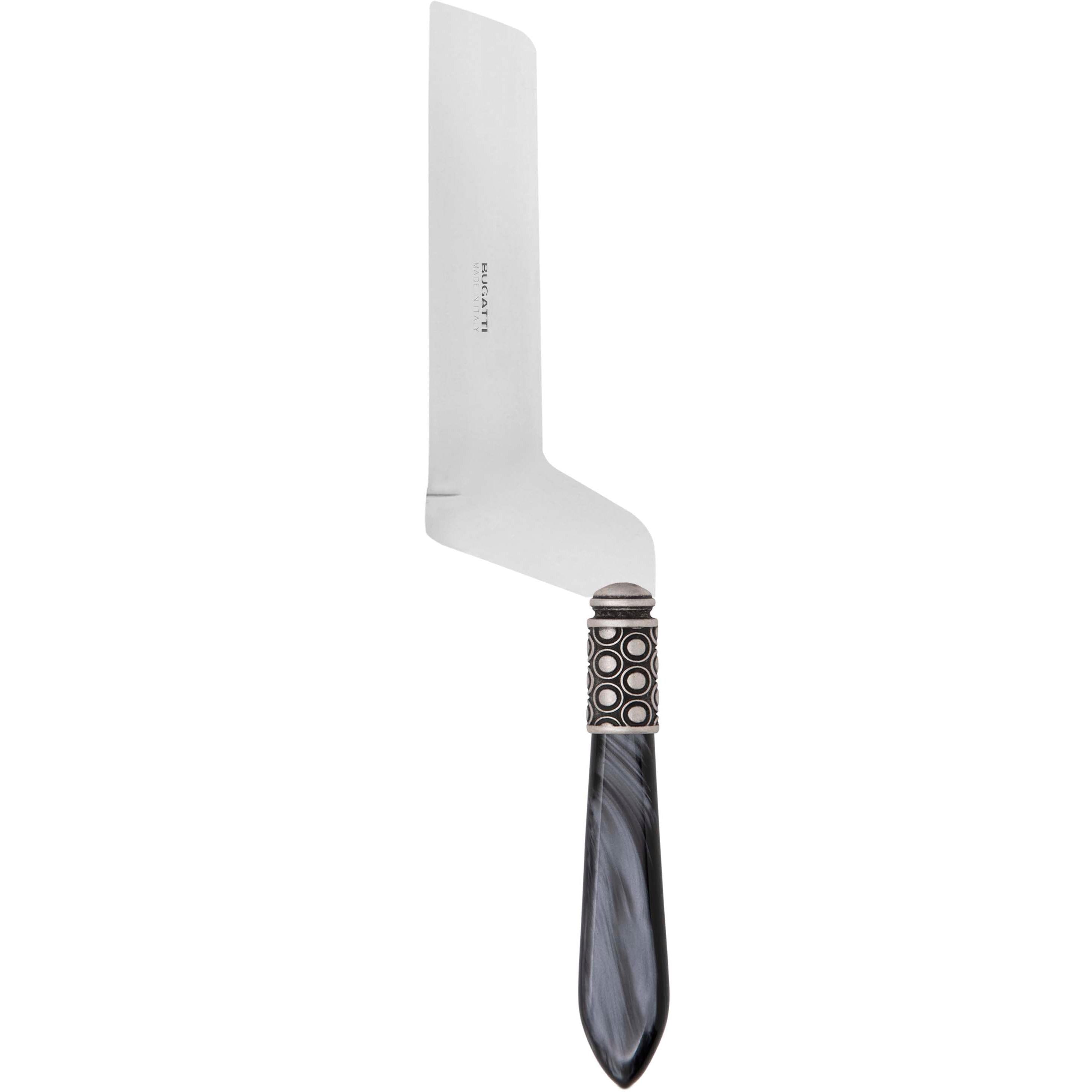 Optical Antique Soft Cheese Offset Knife - charcoal