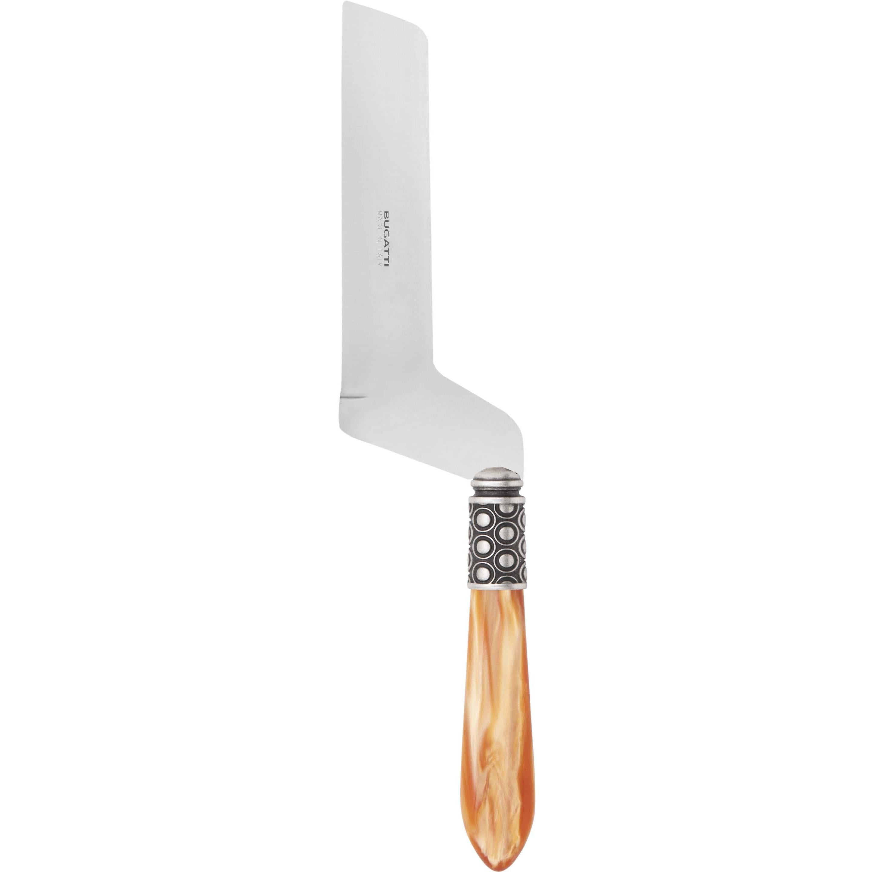 Optical Antique Soft Cheese Offset Knife - tangerine