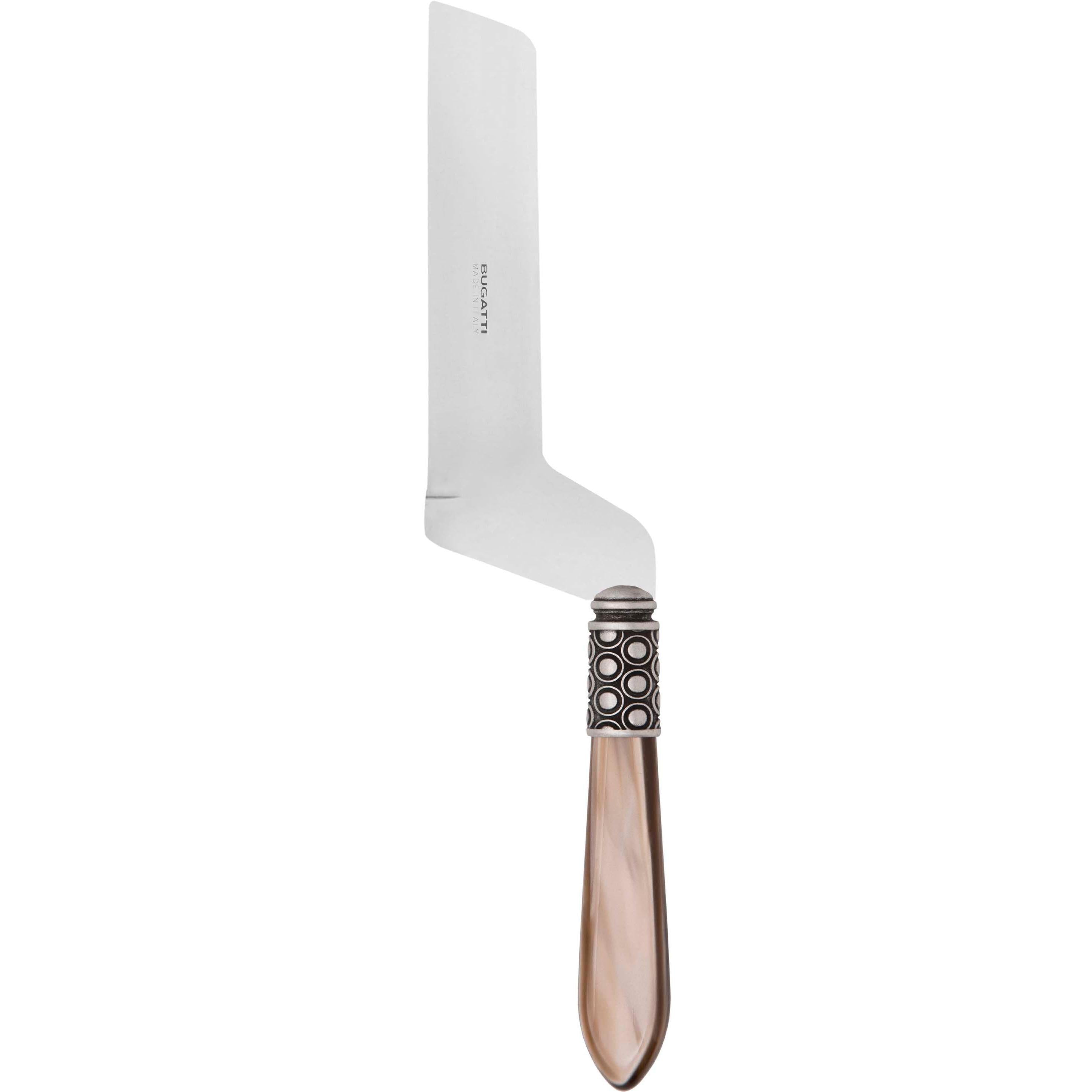 Optical Antique Soft Cheese Offset Knife - taupe