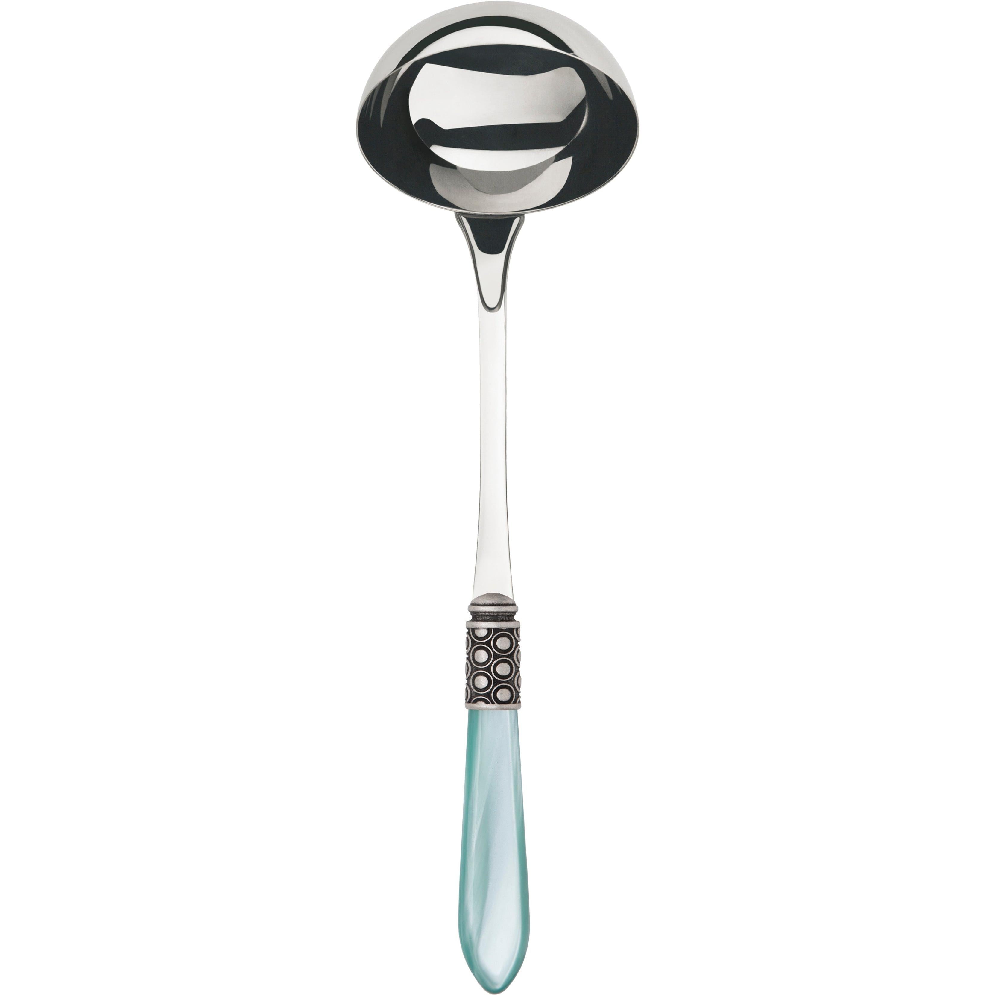 Optical Antique Soup Ladle - aqua