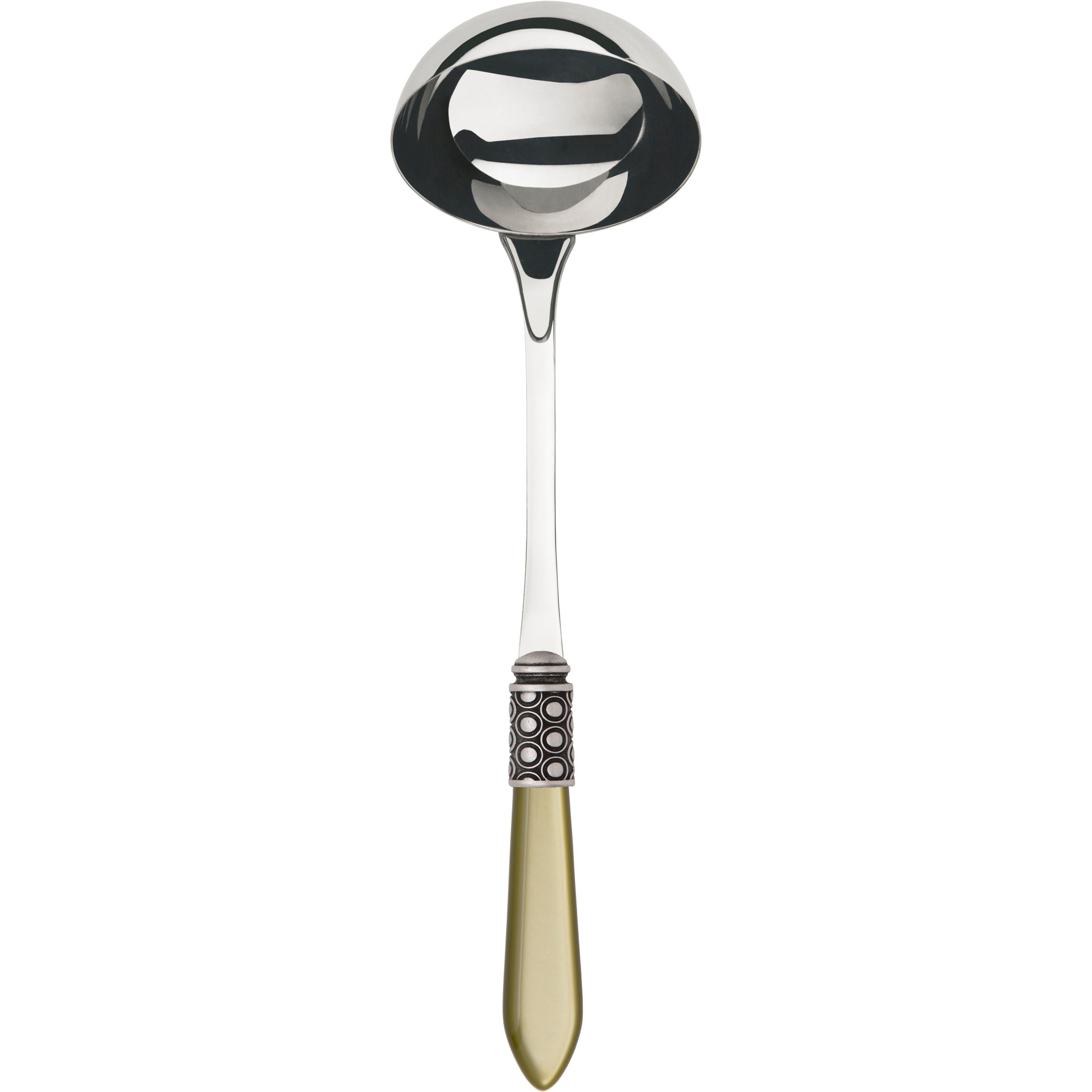 Optical Antique Soup Ladle - chartreuse green