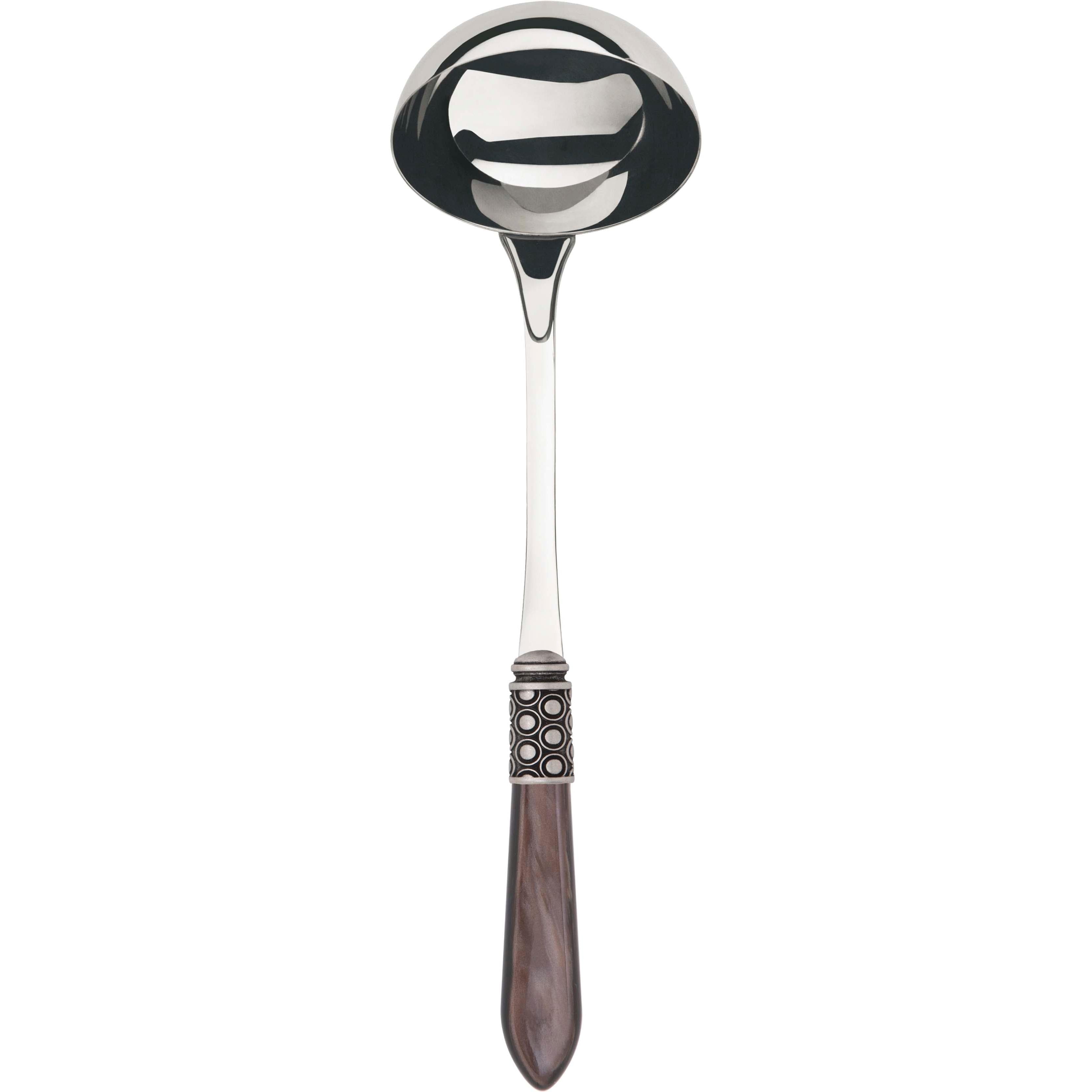 Optical Antique Soup Ladle - chocolate