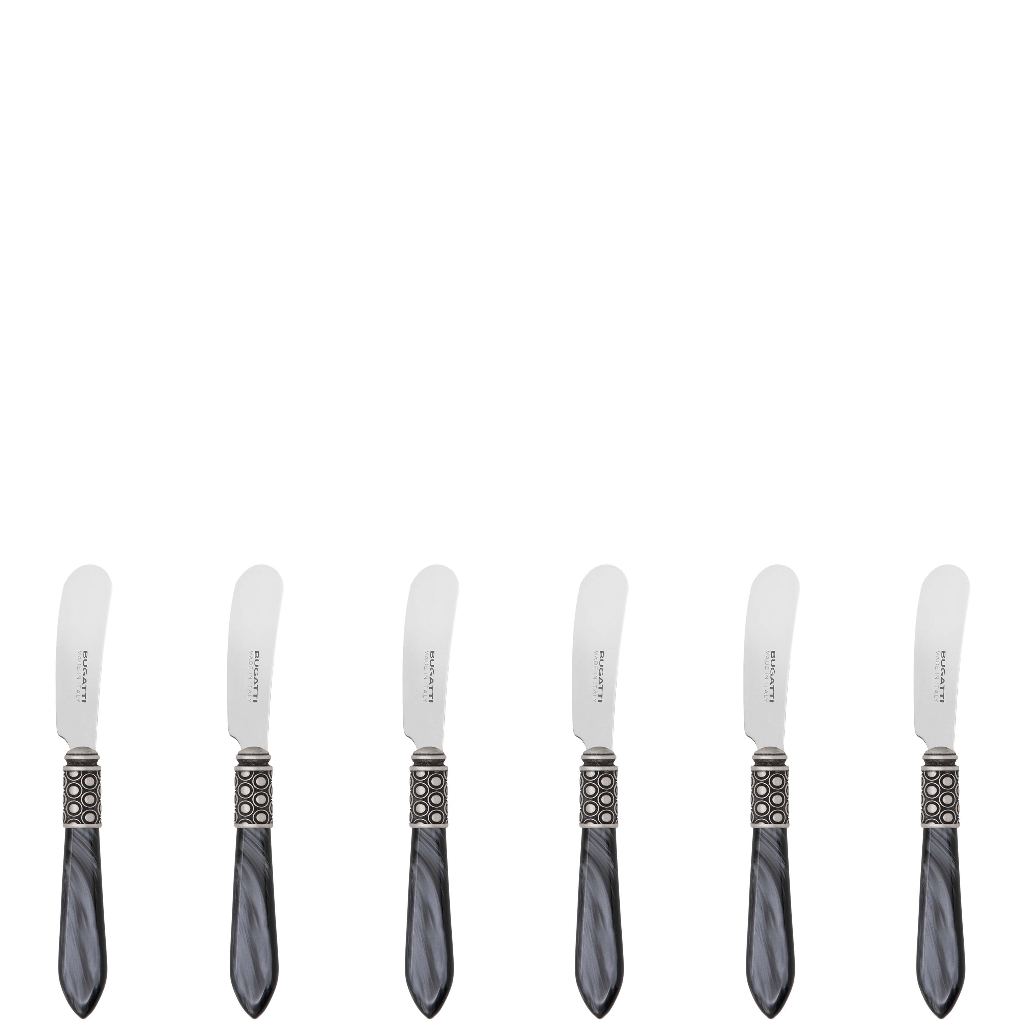 Optical Antique Spreader / Butter Knife Set - charcoal