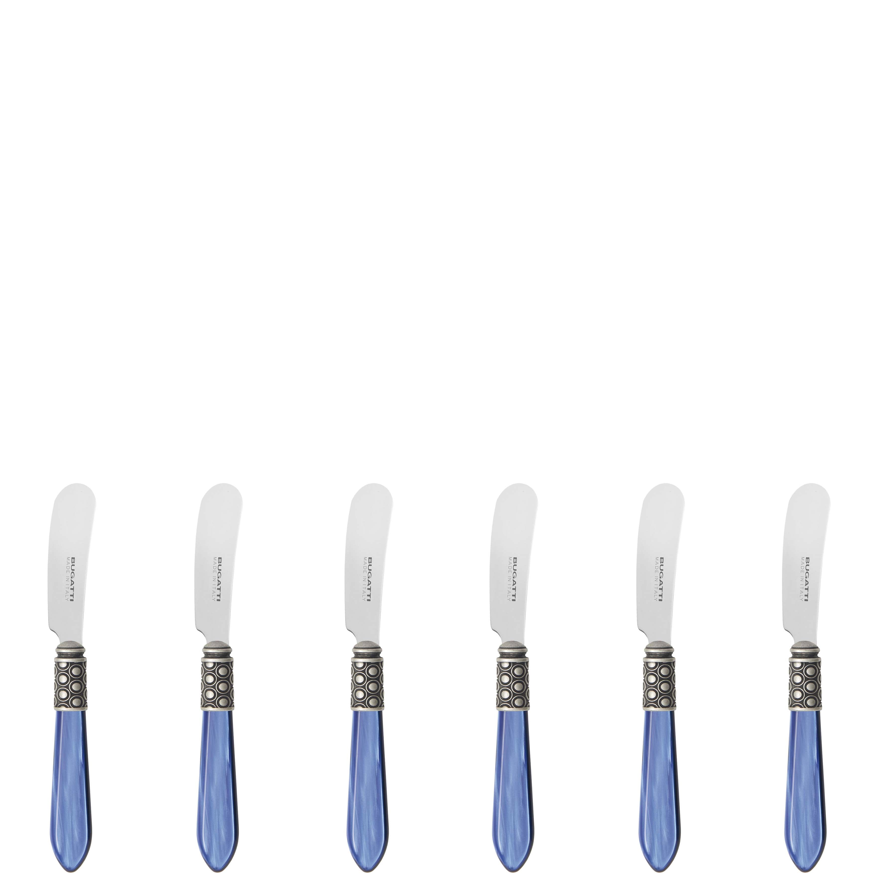 Optical Antique Spreader / Butter Knife Set - royal blue