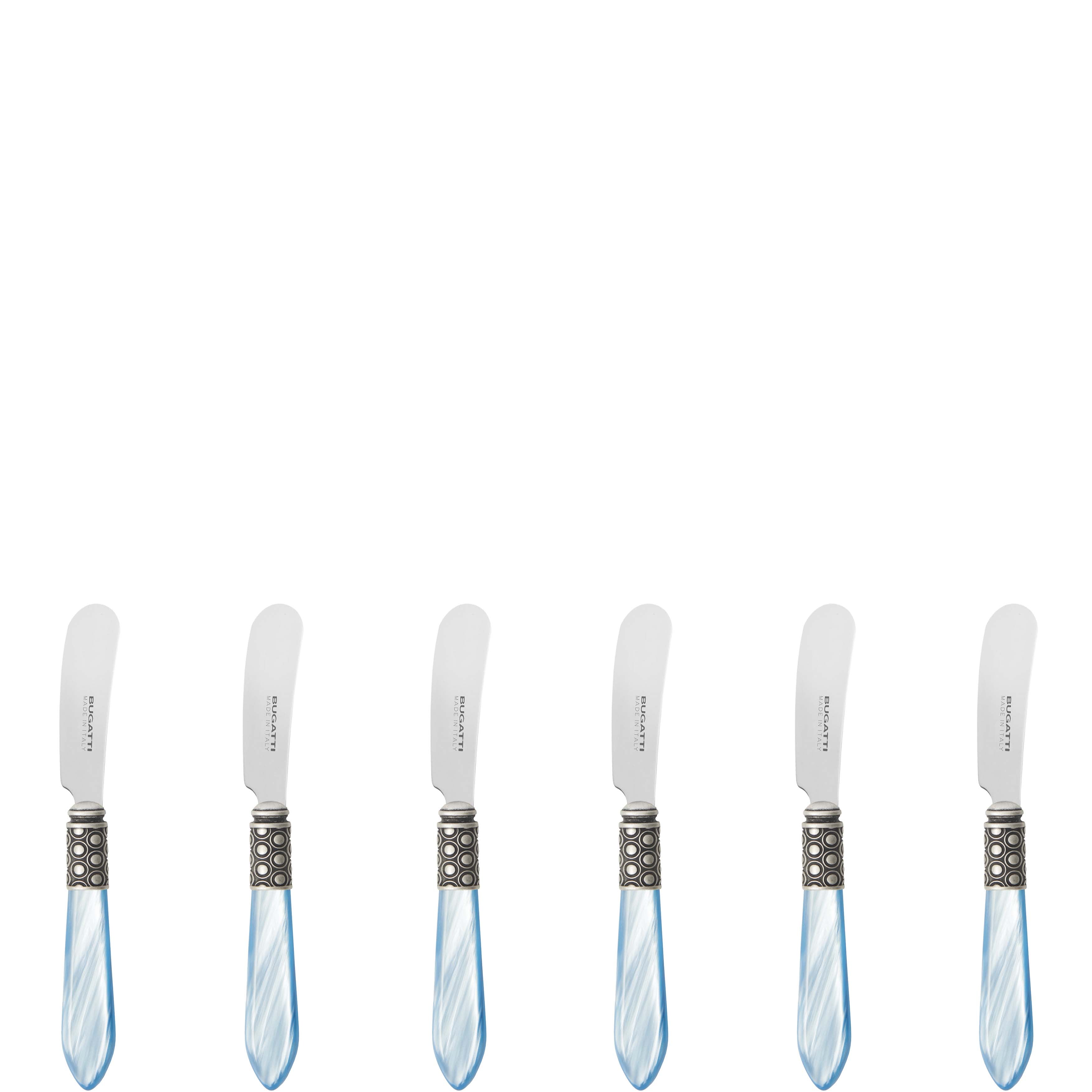 Optical Antique Spreader / Butter Knife Set - sky blue