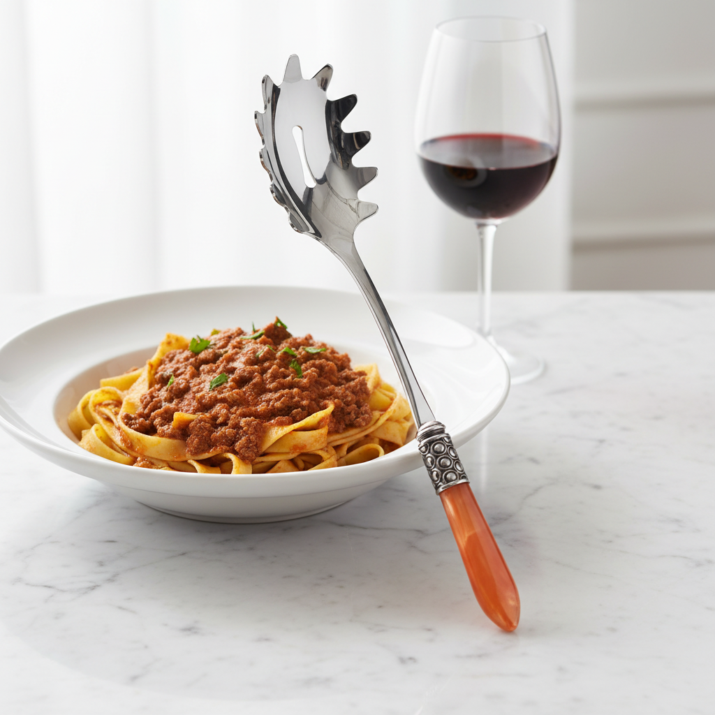 Optical Antique Pasta / Spaghetti Server - Tangerine-Casa Bugatti USA
