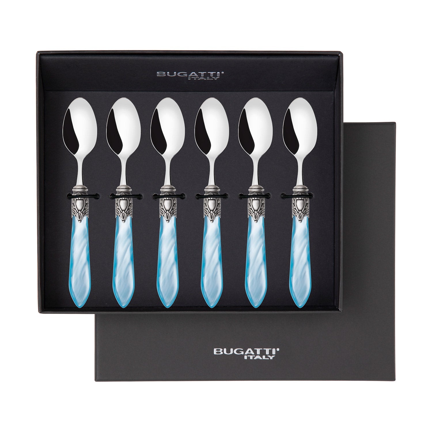 Oxford Antique Mocha Spoons Set Sky Blue