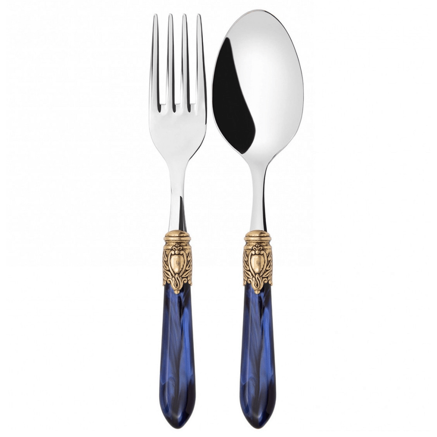 Oxford Gold Ring 2 Piece Serving Set royal blue-Casa Bugatti USA