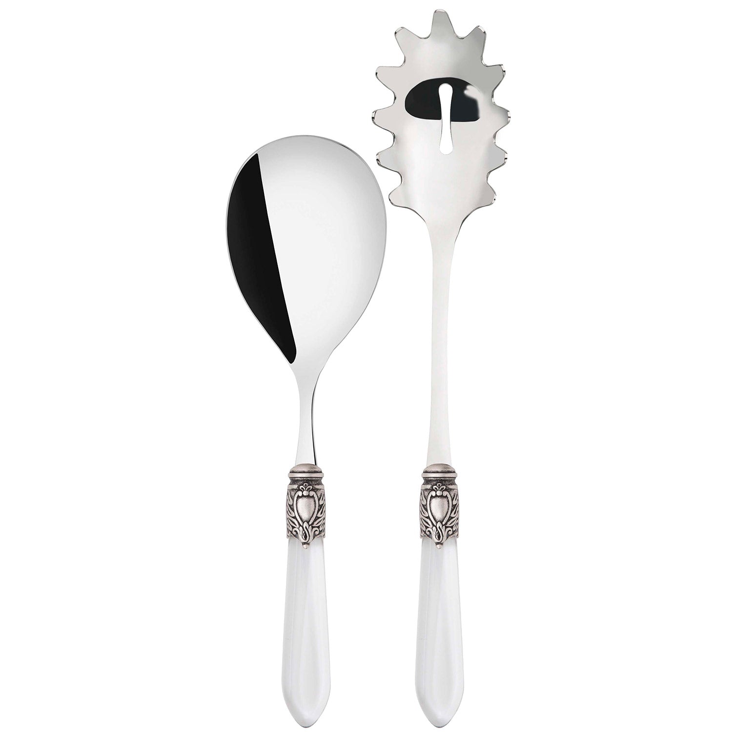 Oxford Antique 2 Piece Pasta Serving Set Clear