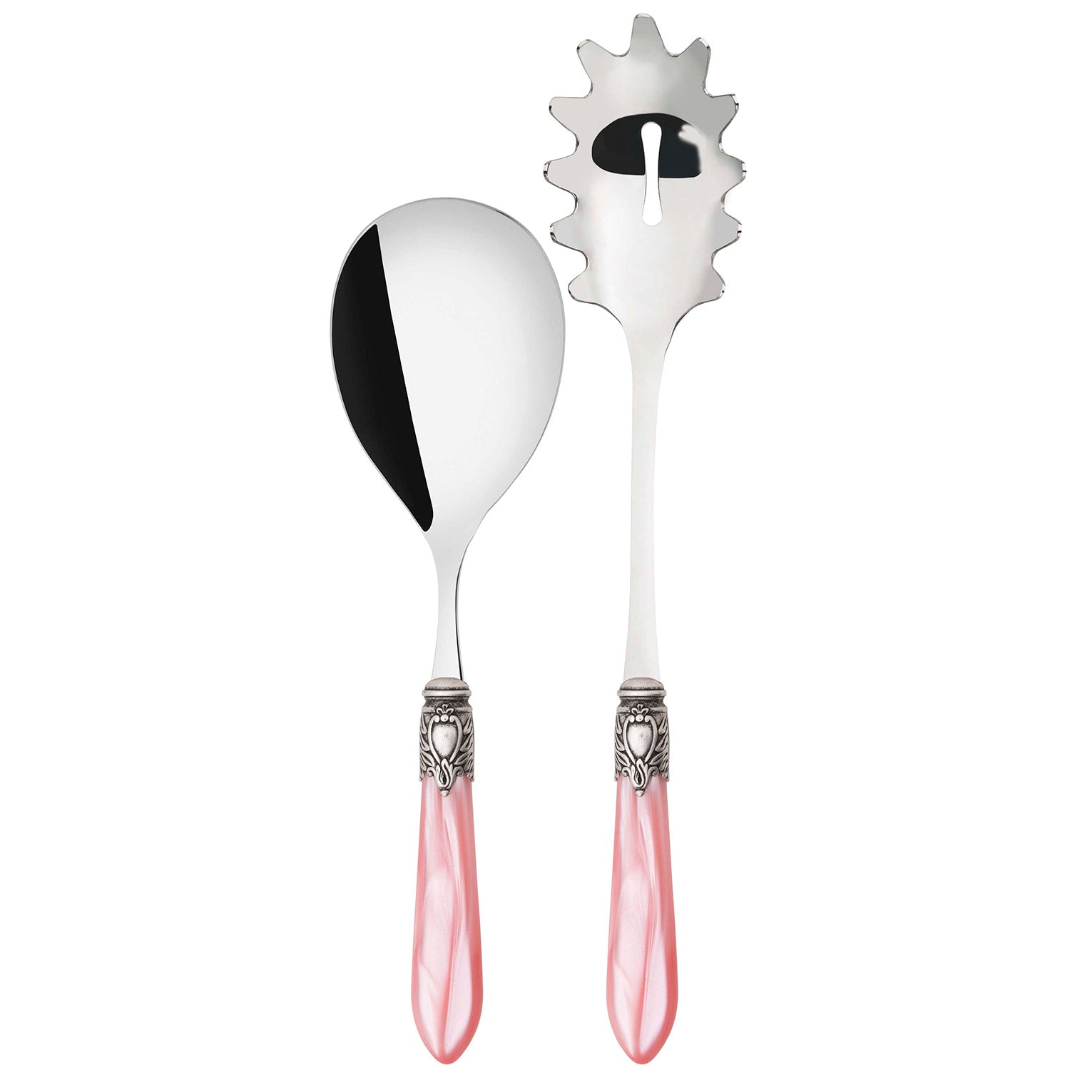 Oxford Antique 2 Piece Pasta Serving Set Pink