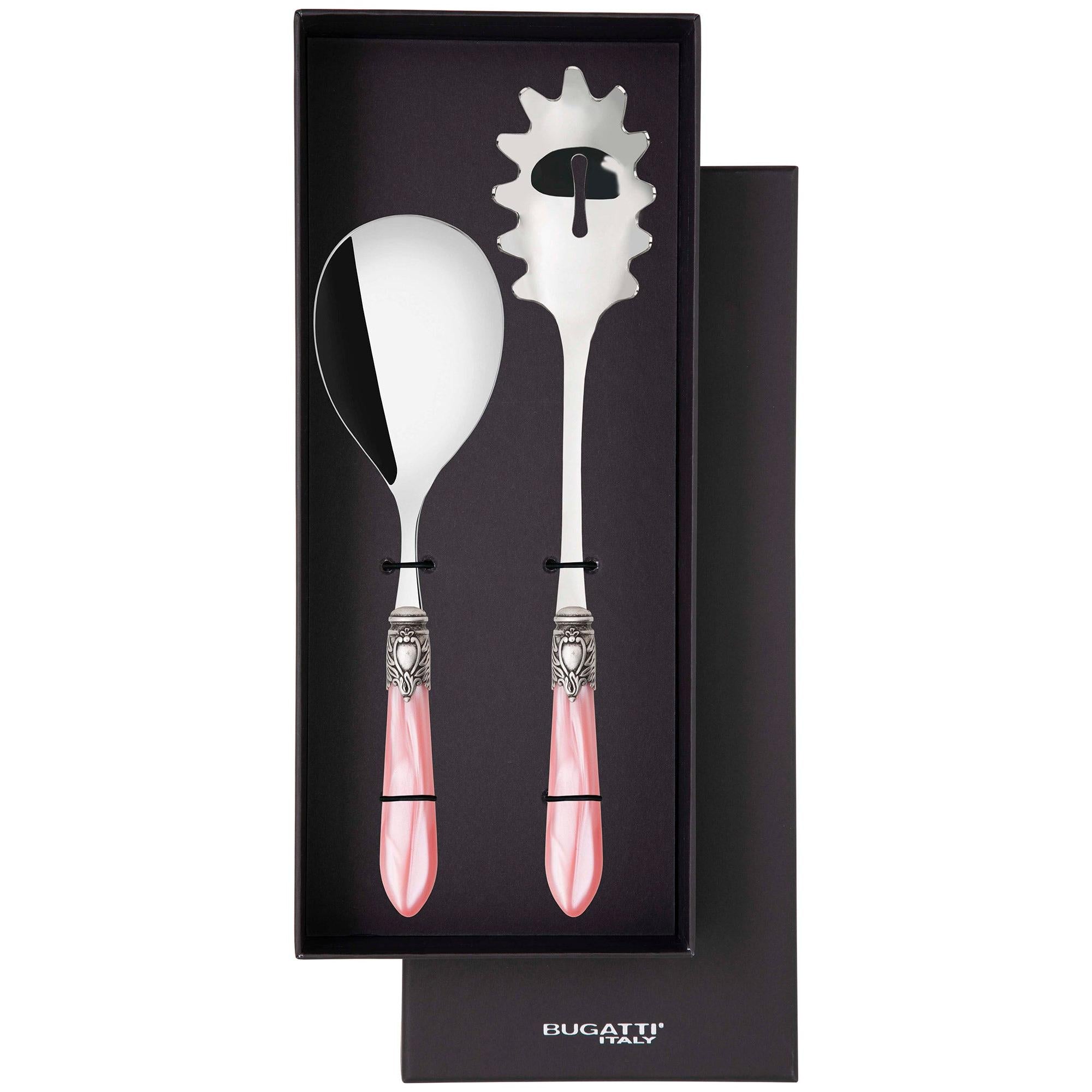 Oxford Antique 2 Piece Pasta Serving Set Pink