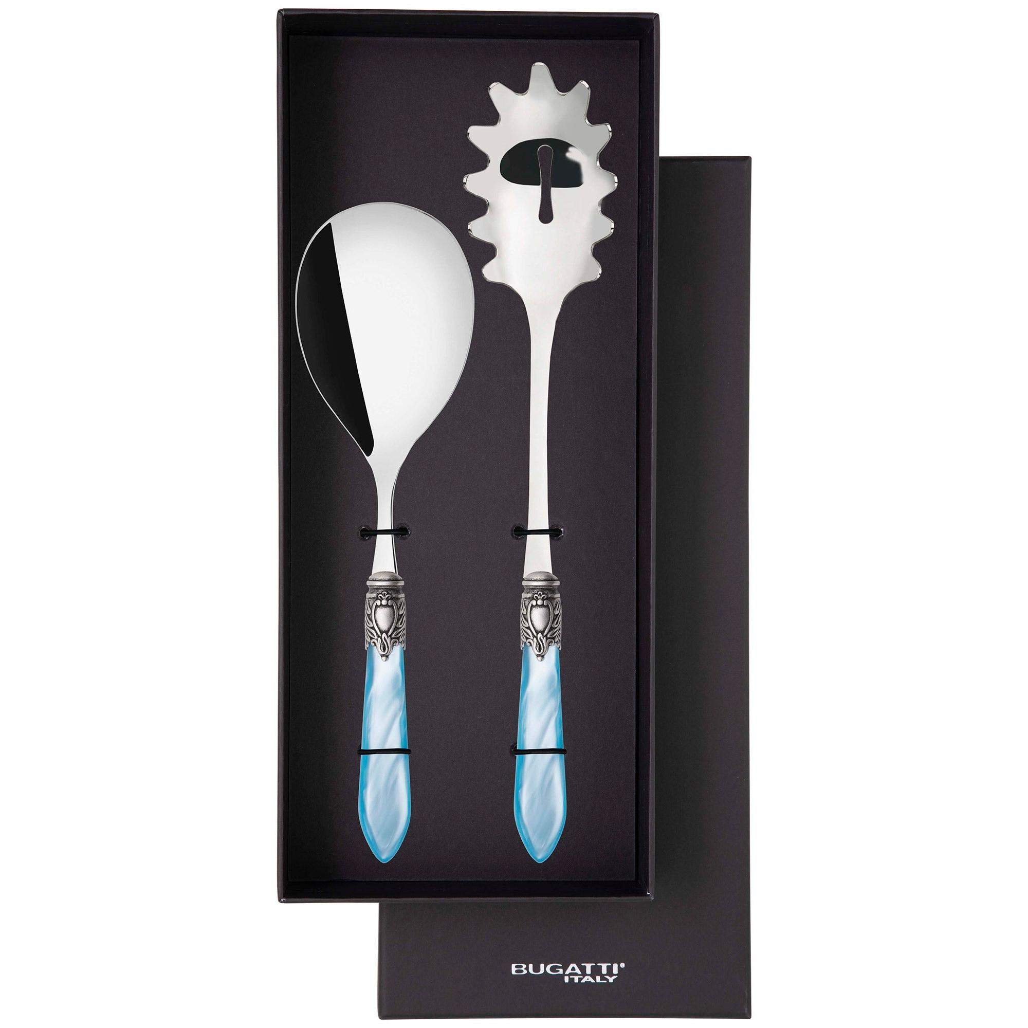 Oxford Antique 2 Piece Pasta Serving Set Sky Blue