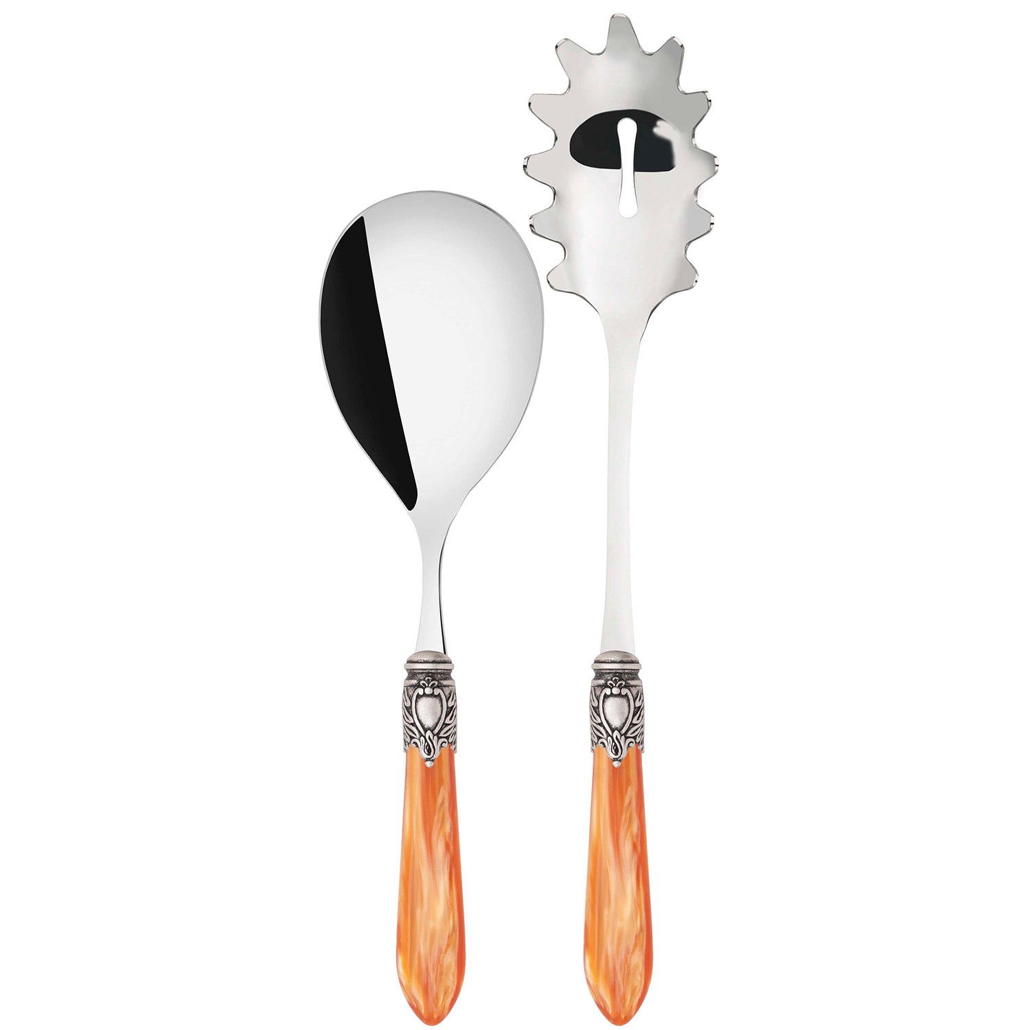 Oxford Antique 2 Piece Pasta Serving Set Tangerine