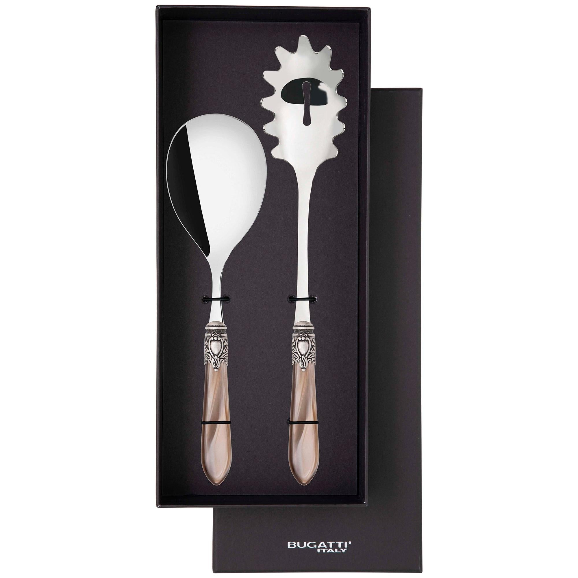 Oxford Antique 2 Piece Pasta Serving Set Taupe