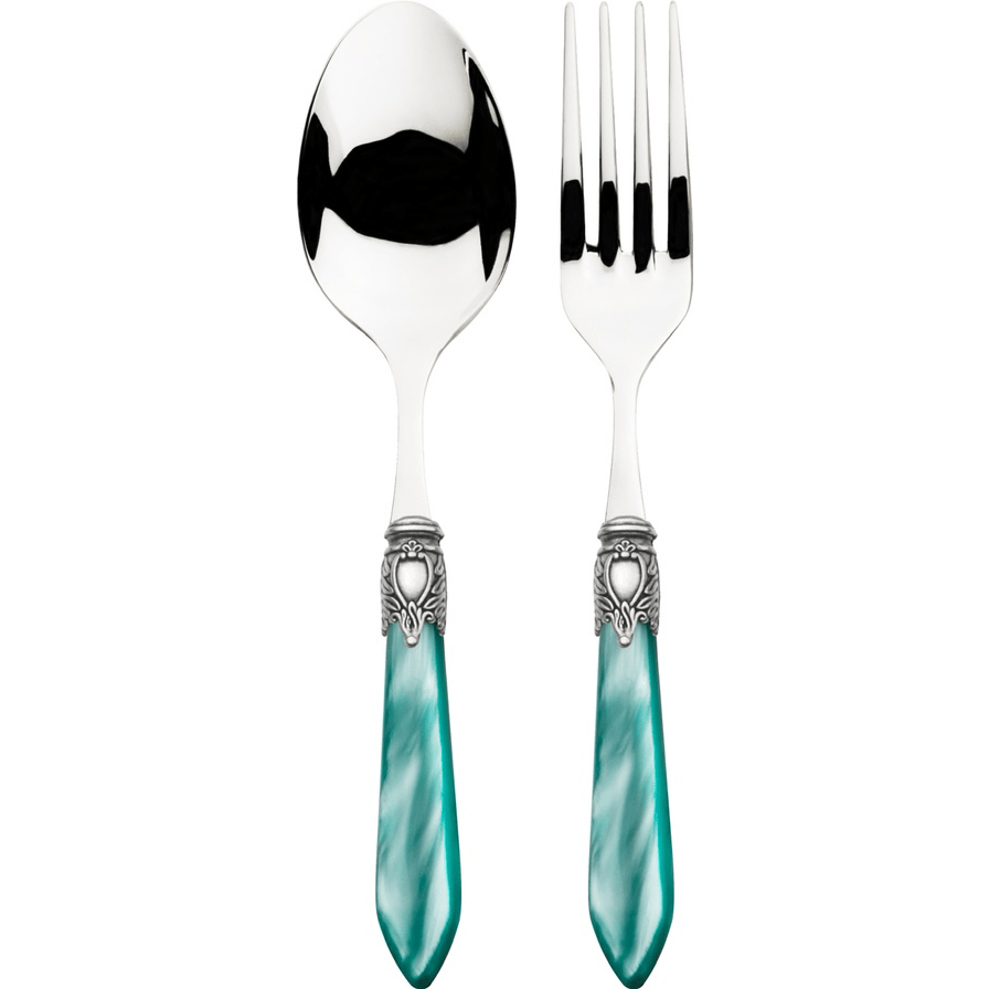 Oxford Antique 2 Piece Serving Set aqua-Casa Bugatti USA