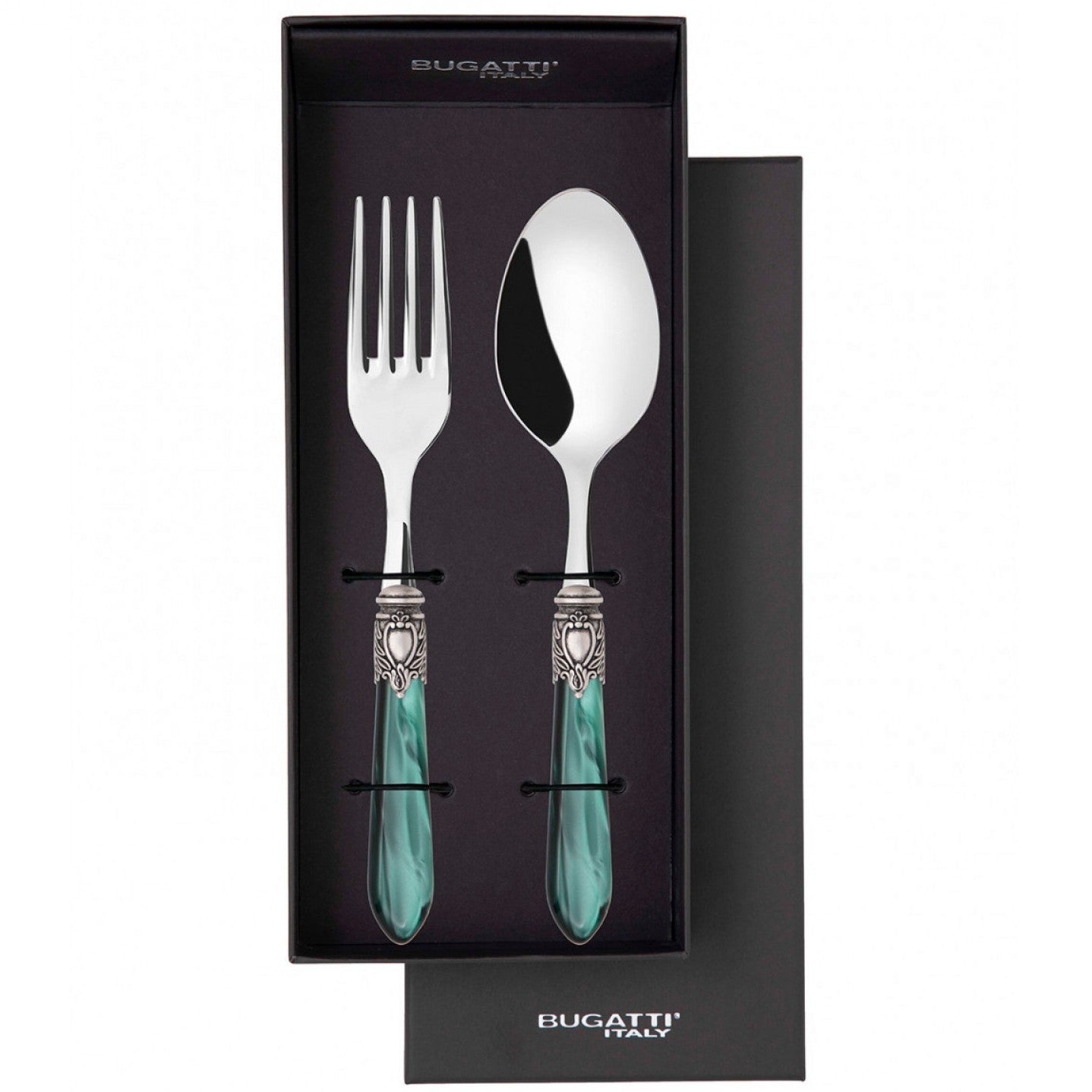 Oxford Antique 2 Piece Serving Set - Emerald Green