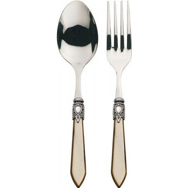 Oxford Antique 2 Piece Serving Set Taupe /Onyx-Casa Bugatti USA