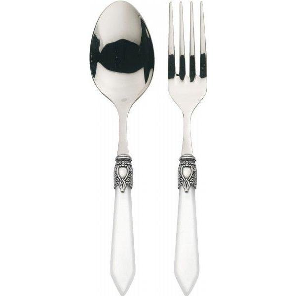 Oxford Antique 2 Piece Serving Set - White-Casa Bugatti USA