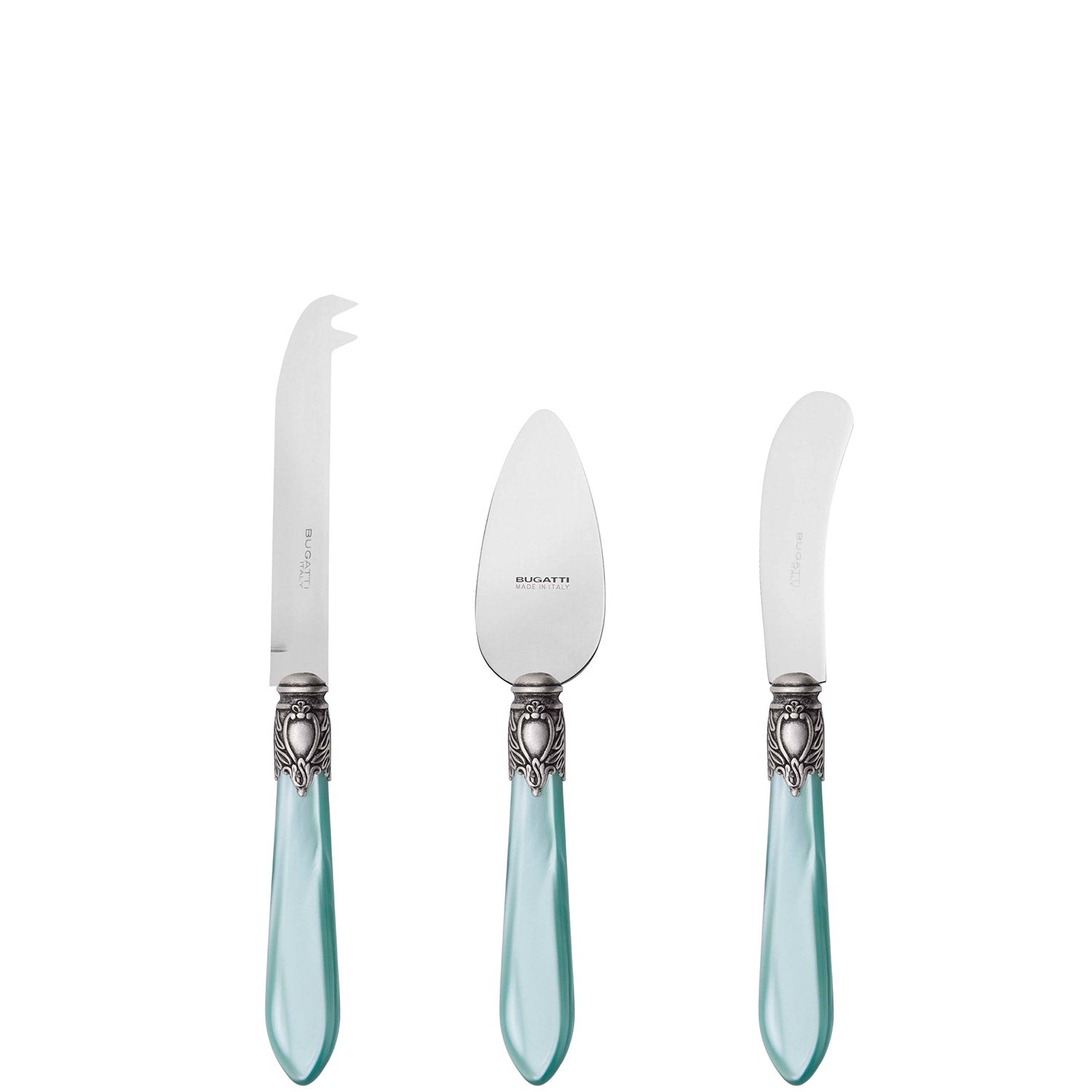 Oxford Antique 3 Piece Cheese Set aqua