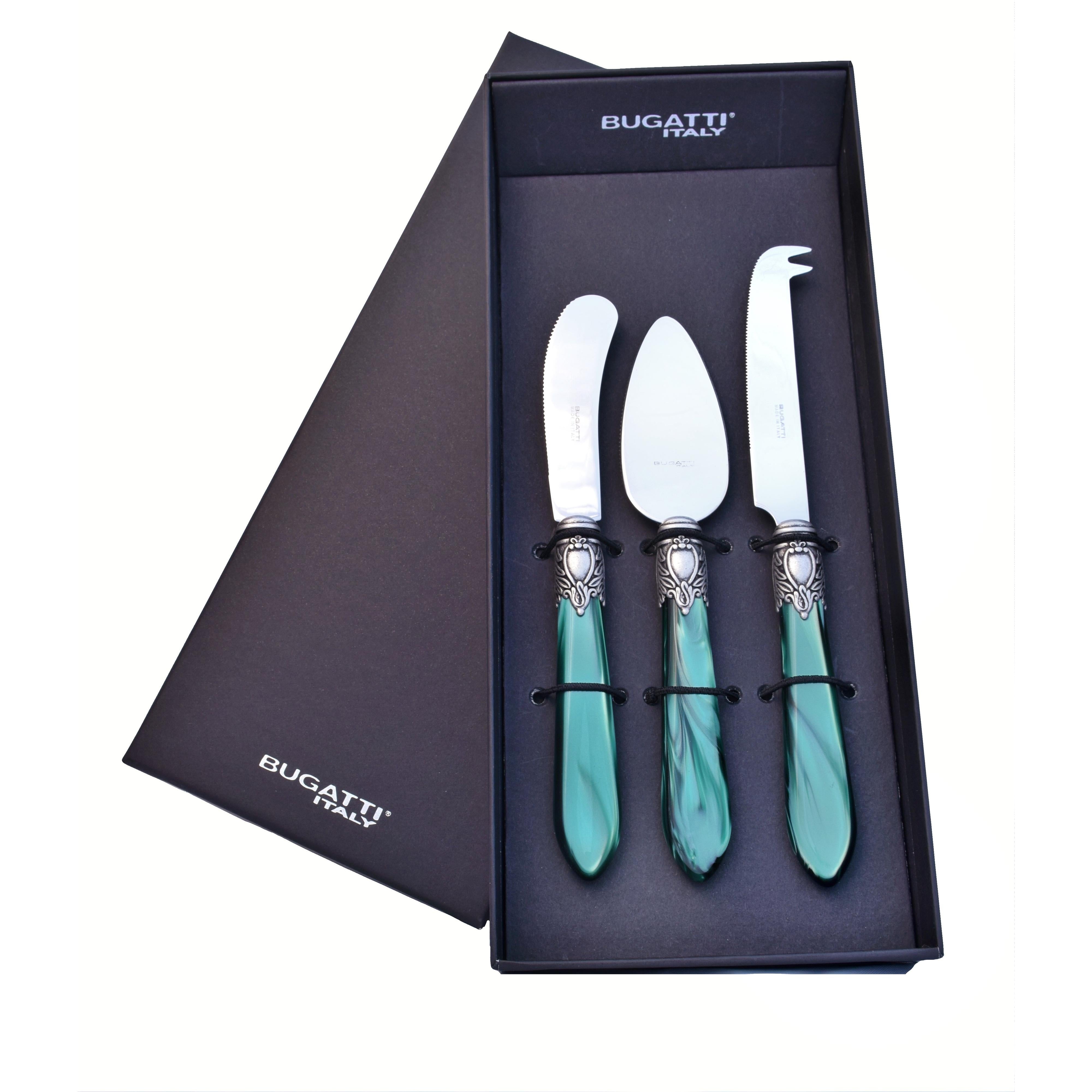Oxford Antique Cheese Knives Set Green