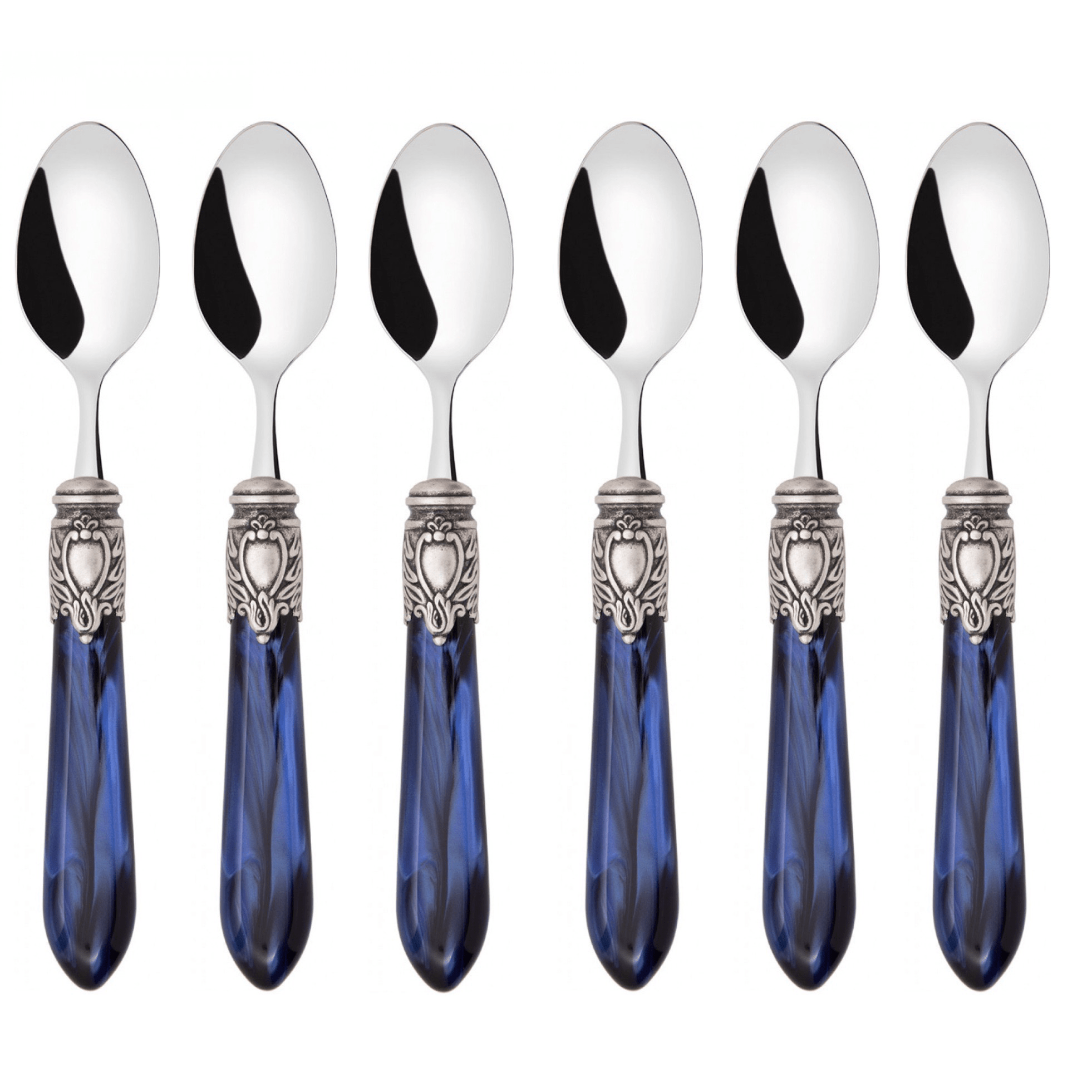 Oxford Antique Mocha Spoons Set royal blue-Casa Bugatti USA