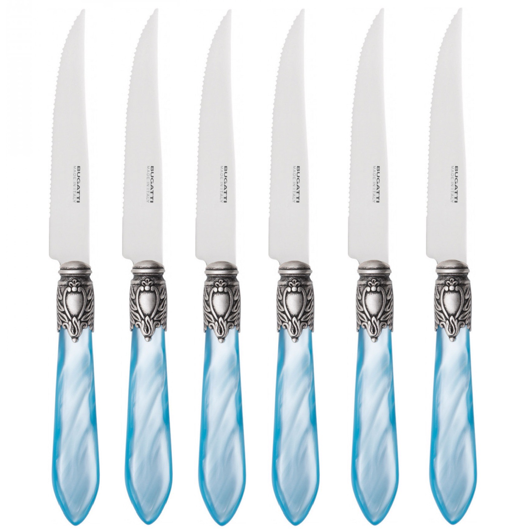 Oxford Antique 6 Piece Steak knife Set - BLUE SKY-Casa Bugatti USA