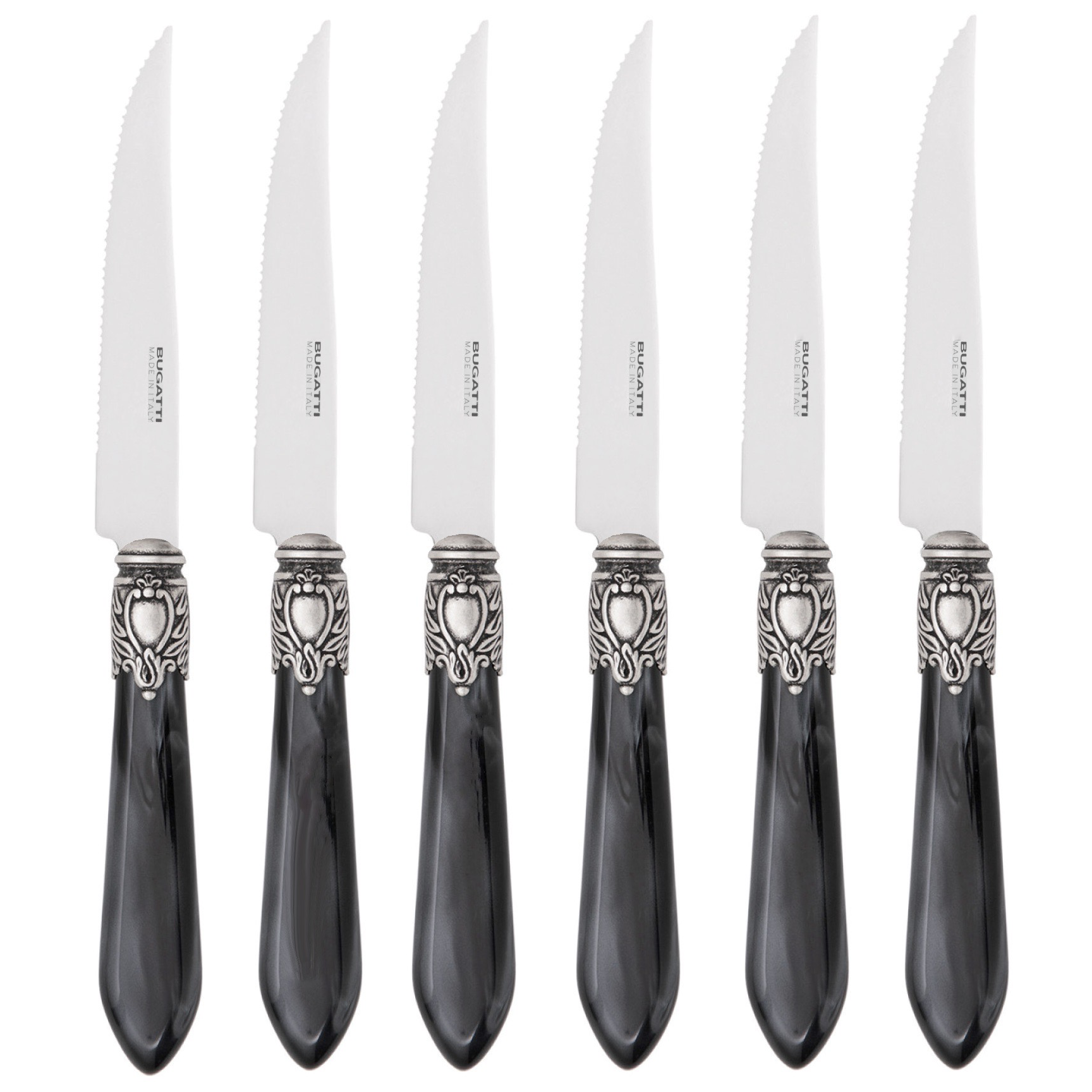 Oxford Antique 6 Piece Steak knife Set - CHARCOAL-Casa Bugatti USA
