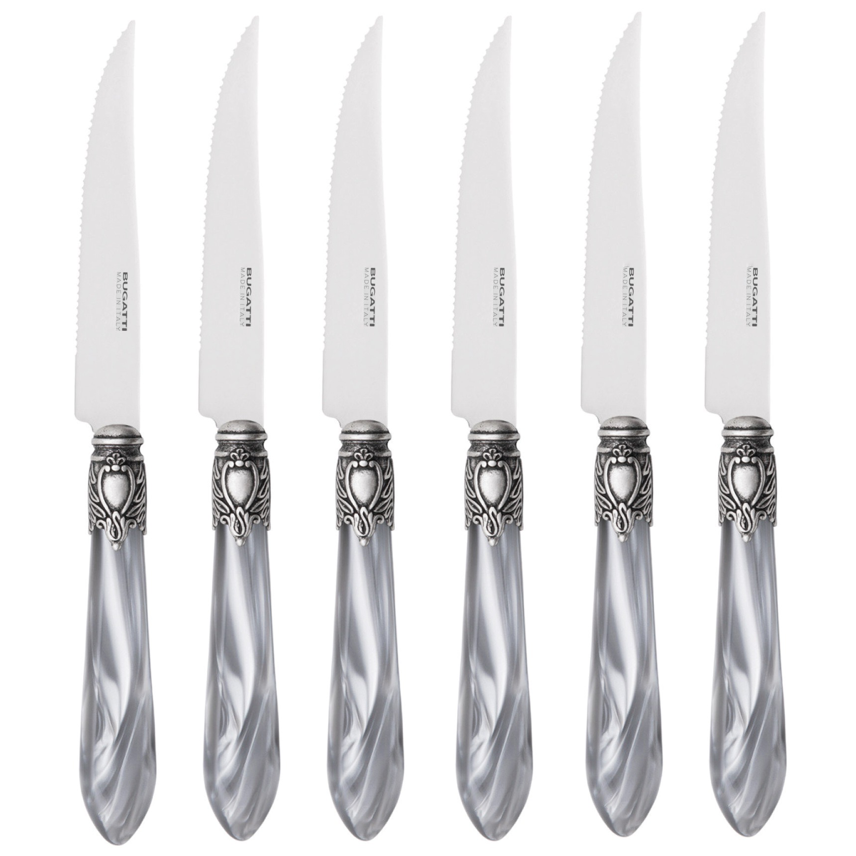 Oxford Antique 6 Piece Steak knife Set - GREY-Casa Bugatti USA